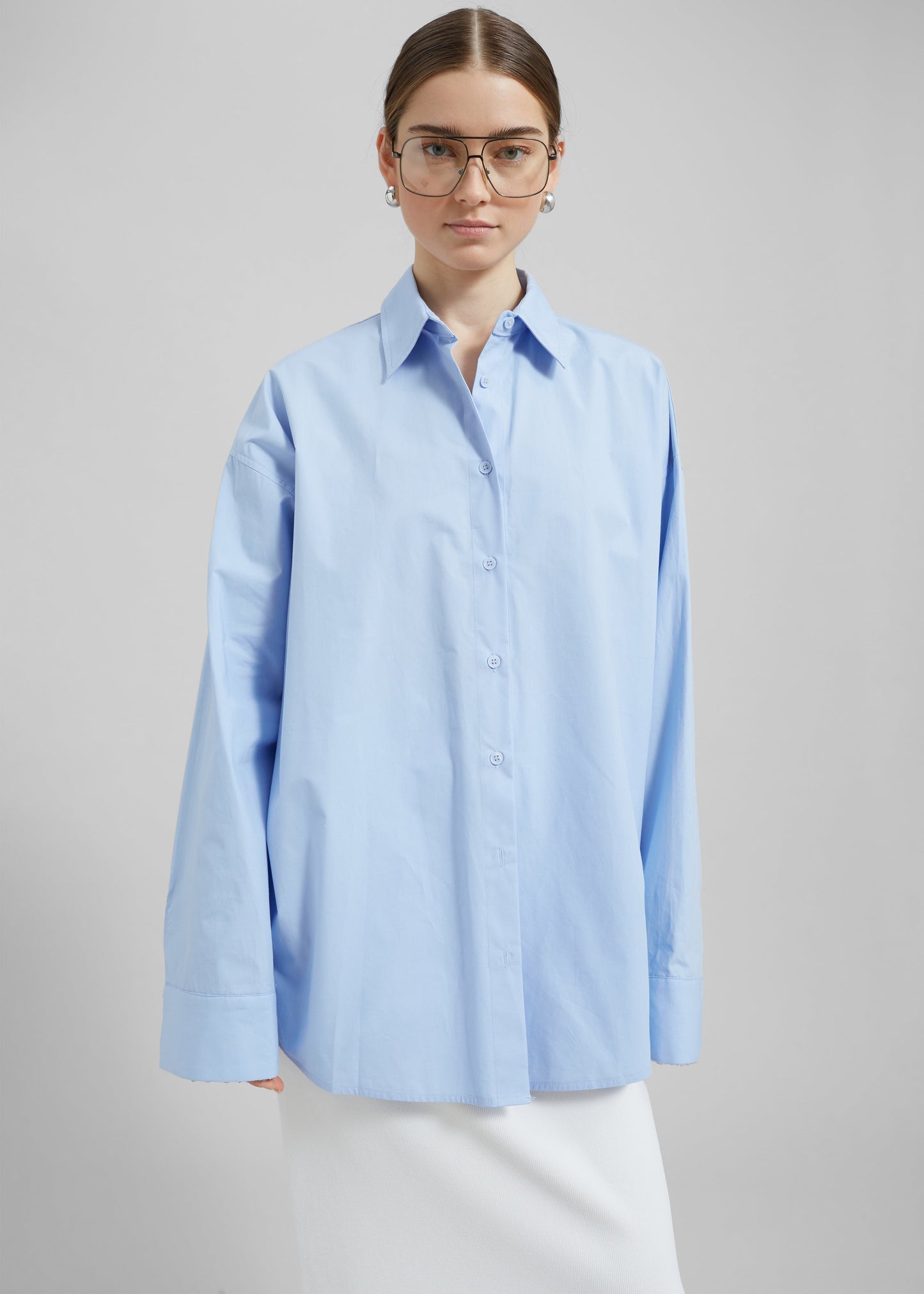 Aniston Button Up Shirt - Sky