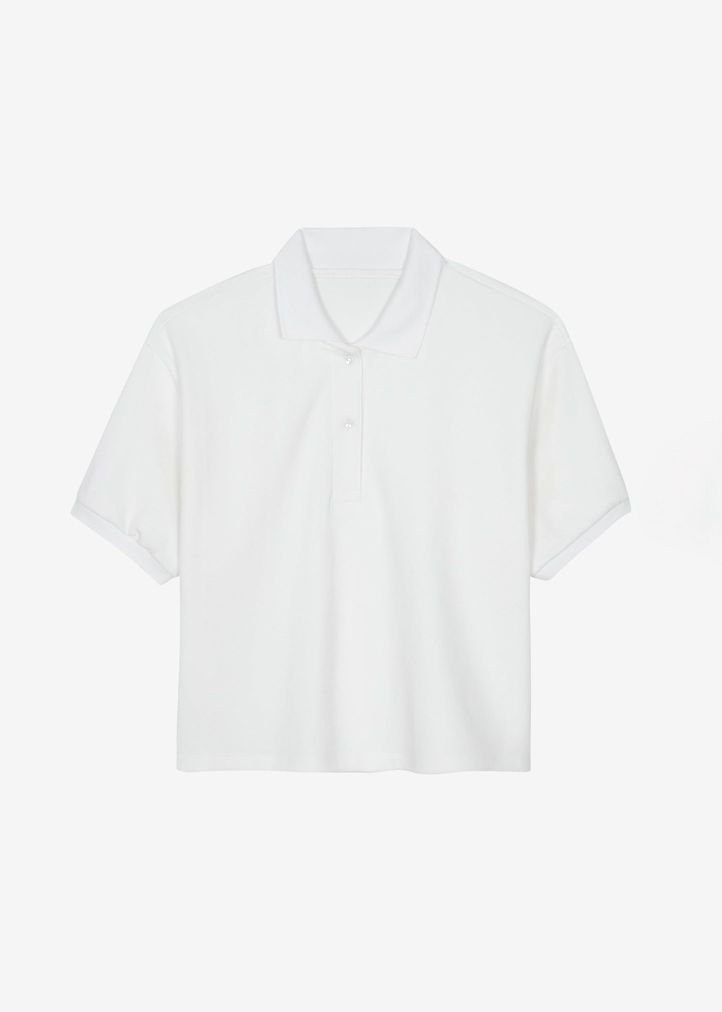 Arda Crop Polo - White