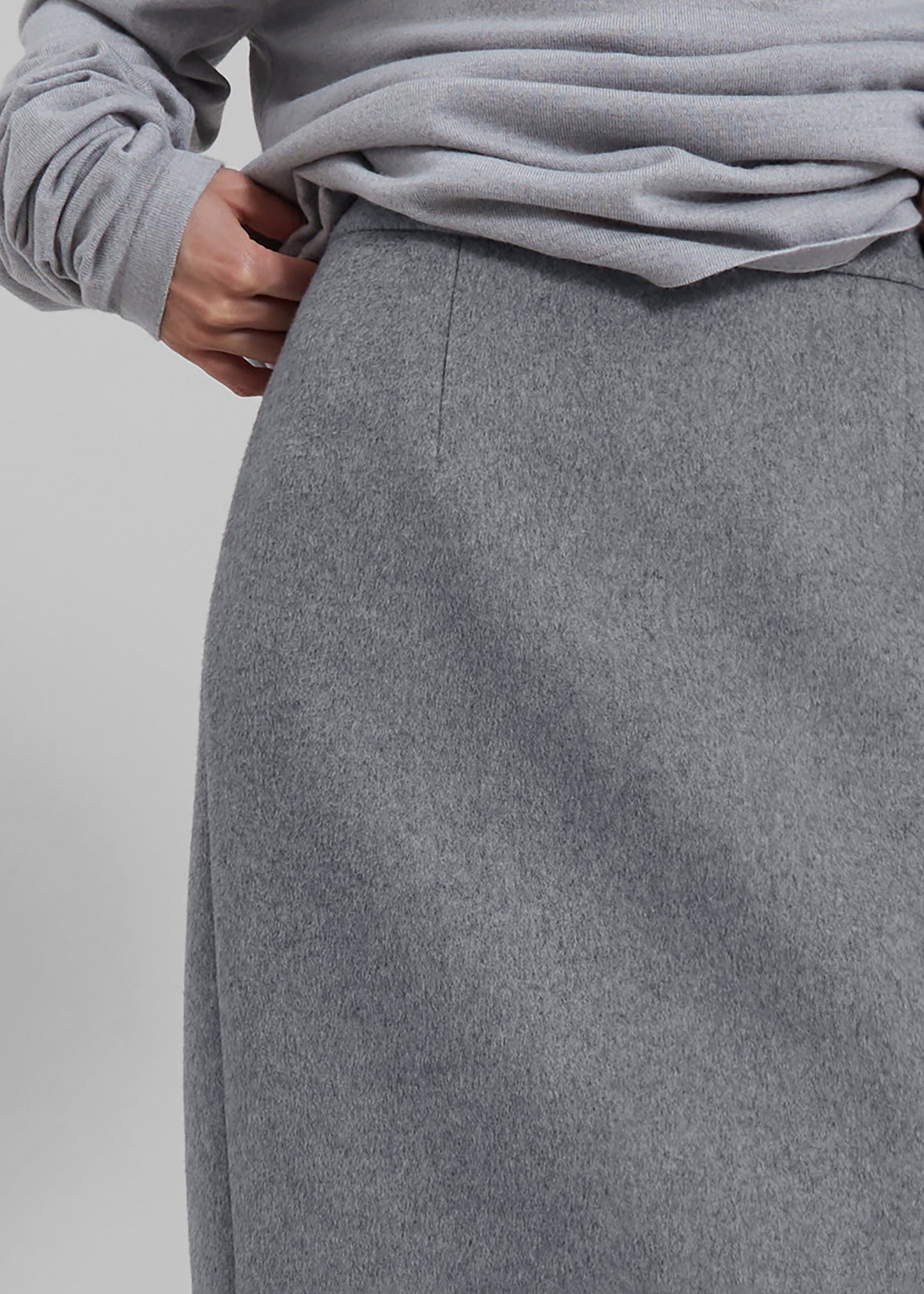 Arley Midi Skirt - Light Grey