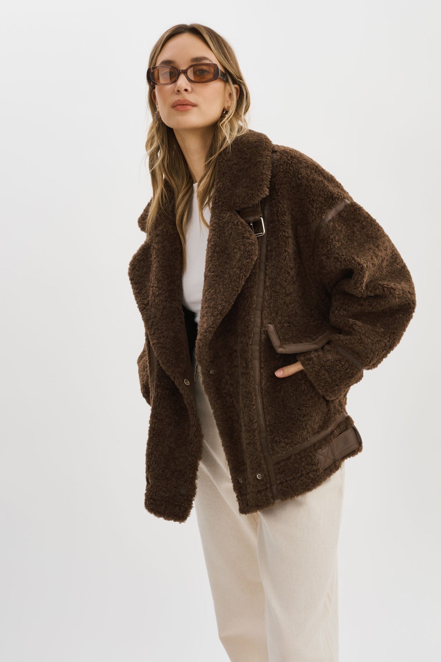 BADU | Oversized Faux Shearling Jacket