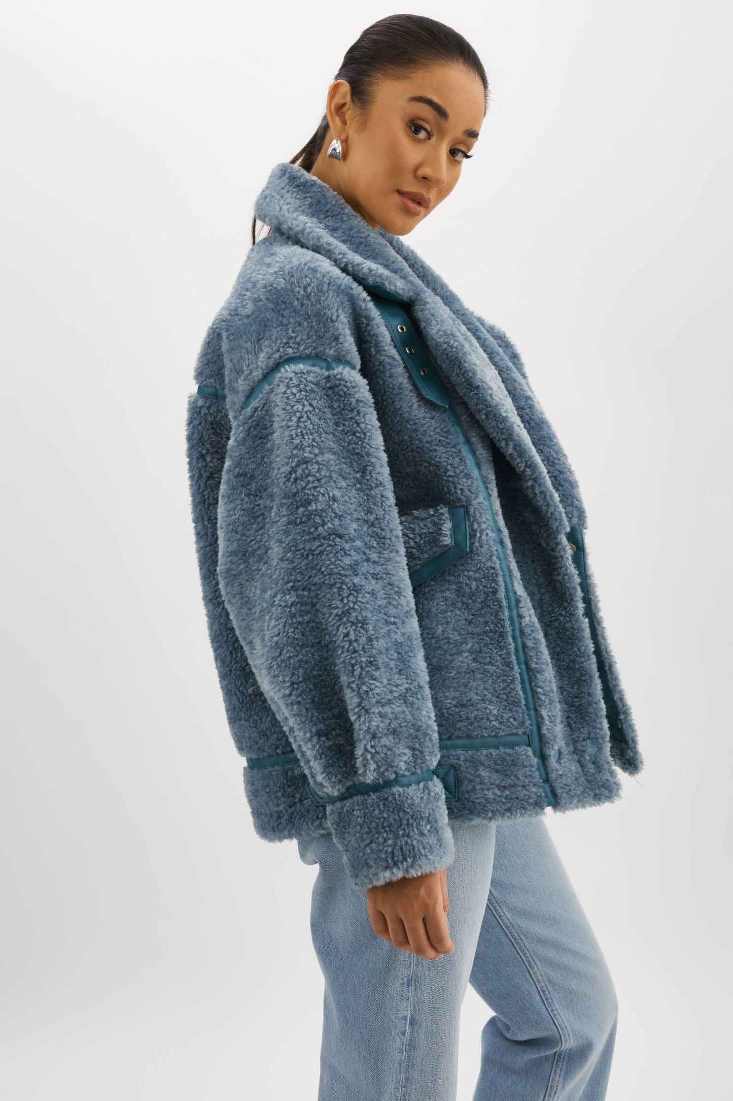 BADU | Oversized Faux Shearling Jacket