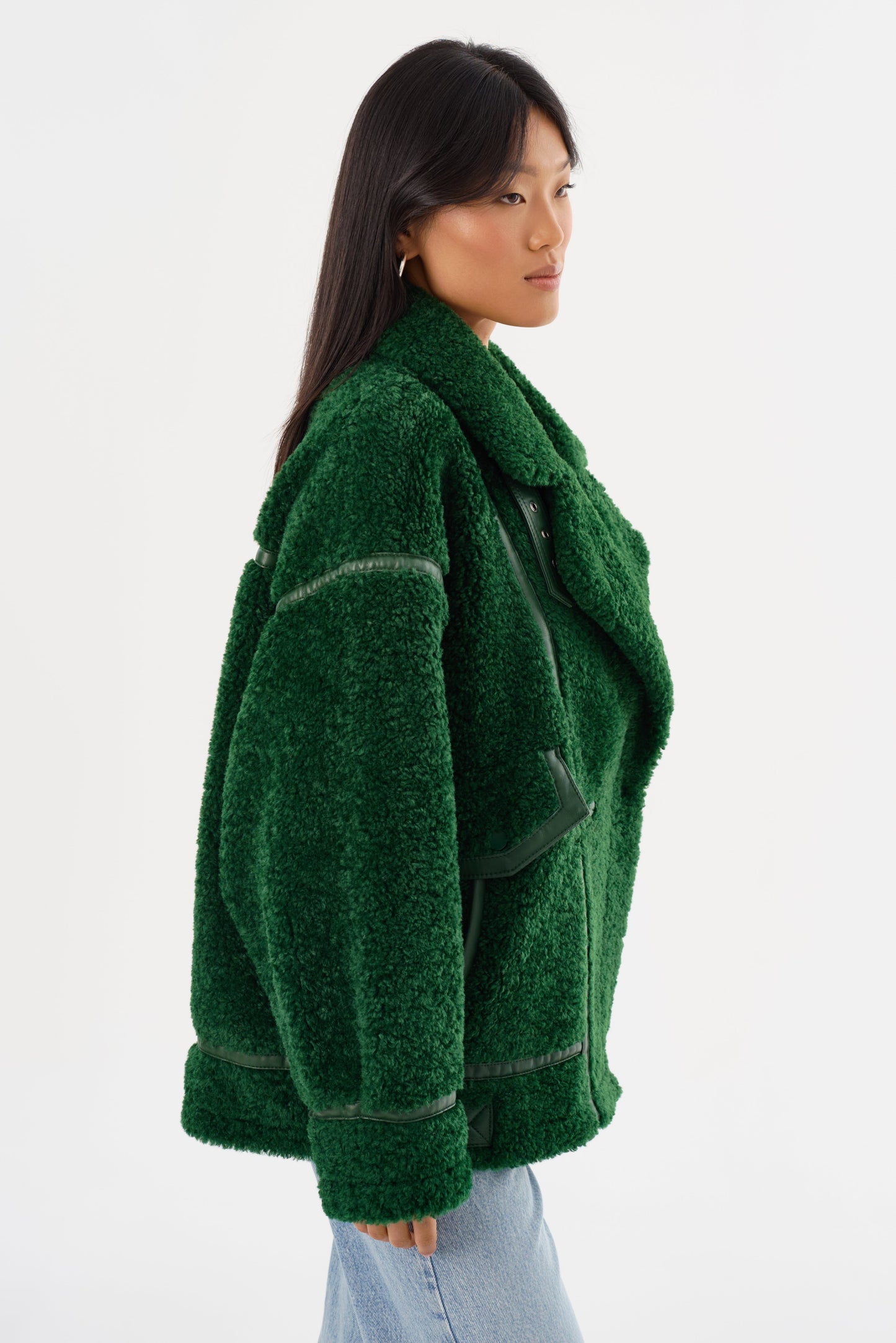 BADU | Oversized Faux Shearling Jacket