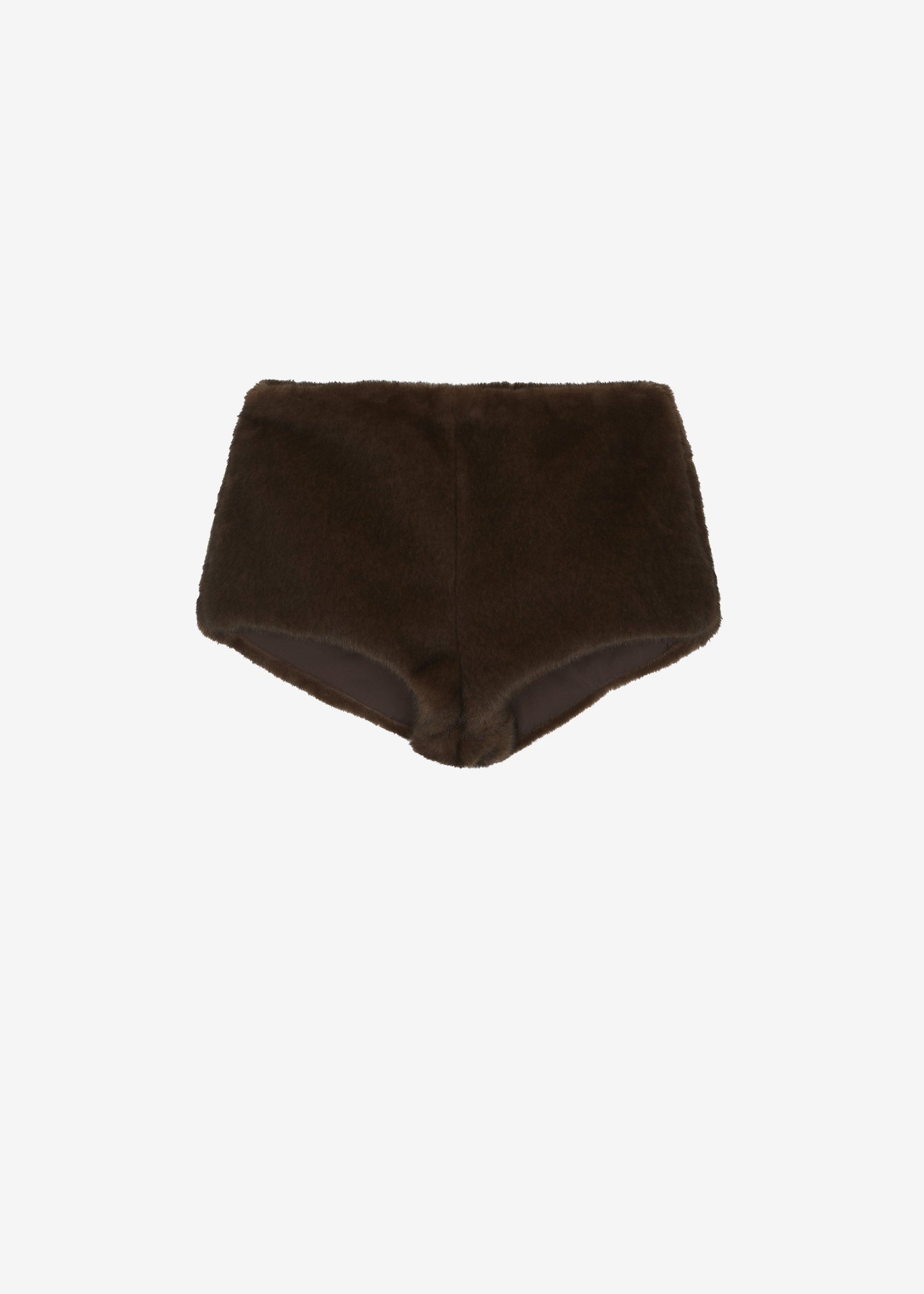 Banff Faux-Fur Hot Pants - Brown