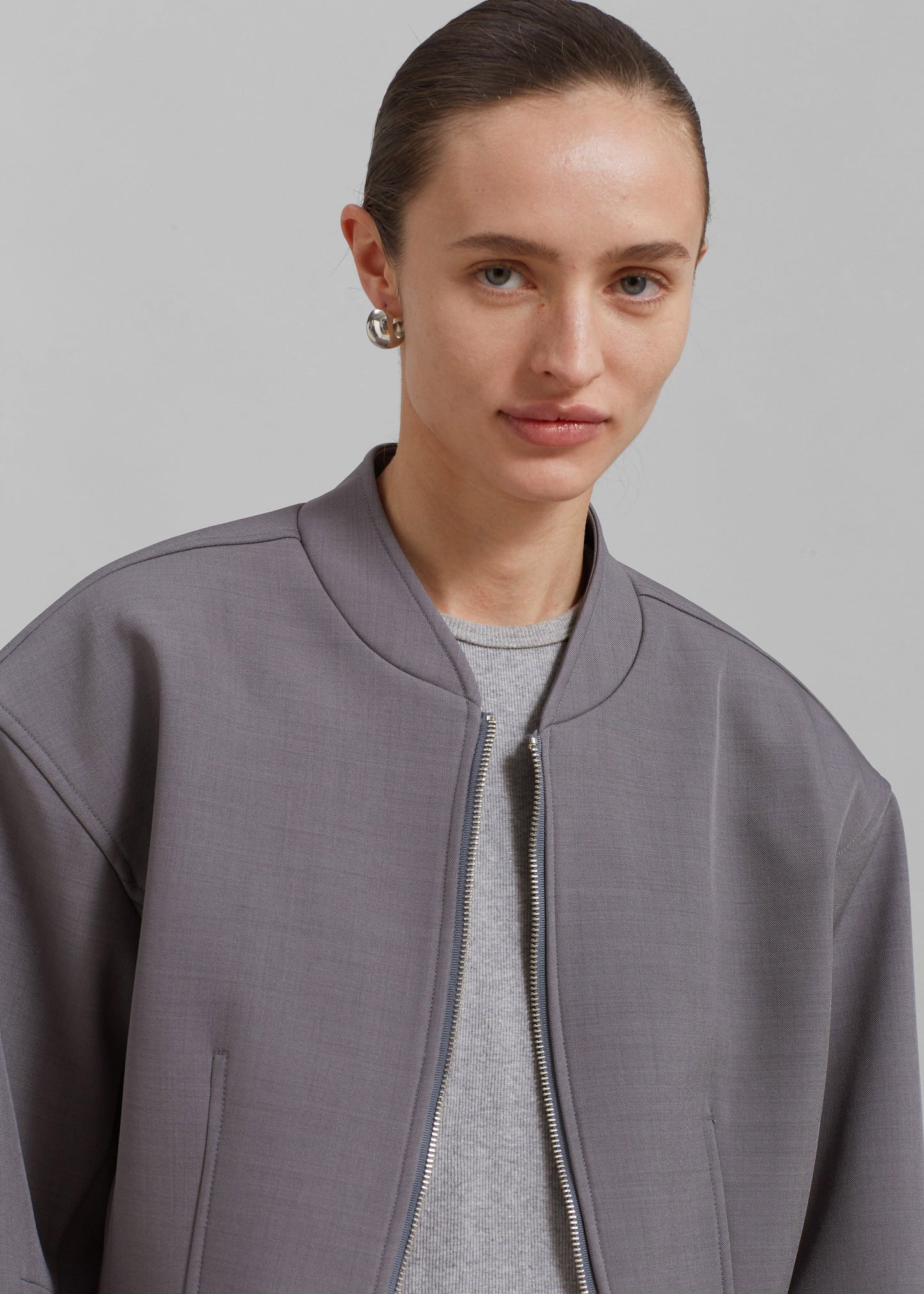 Banks Cropped Jacket - Grey