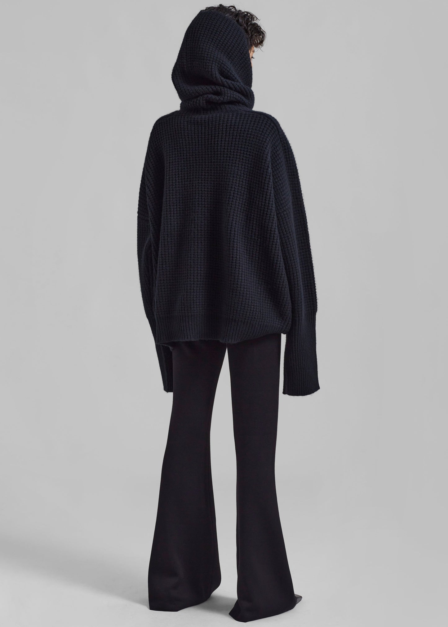 Bex Wool Hooded Turtleneck - Black