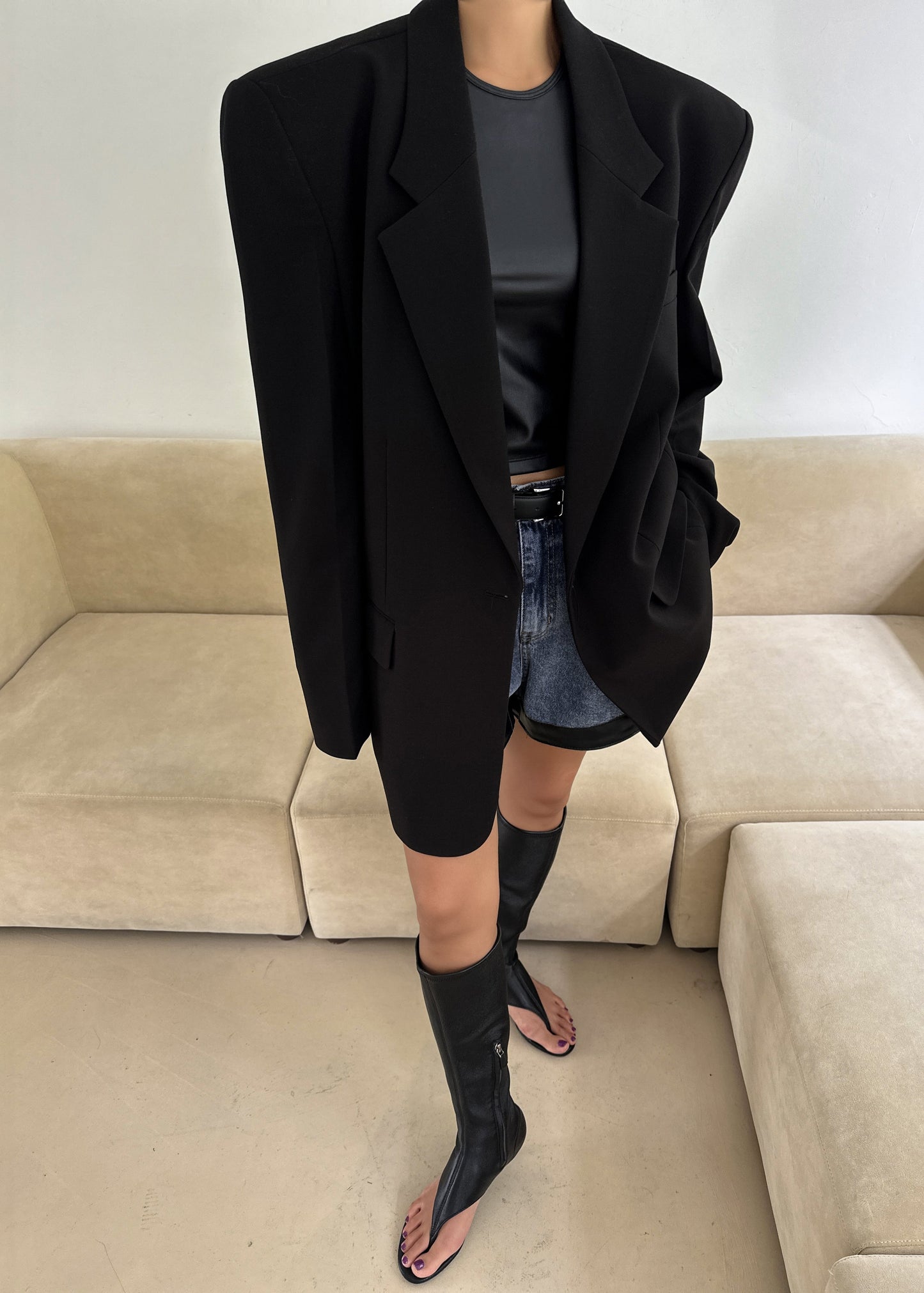 Billie Oversized Blazer - Black