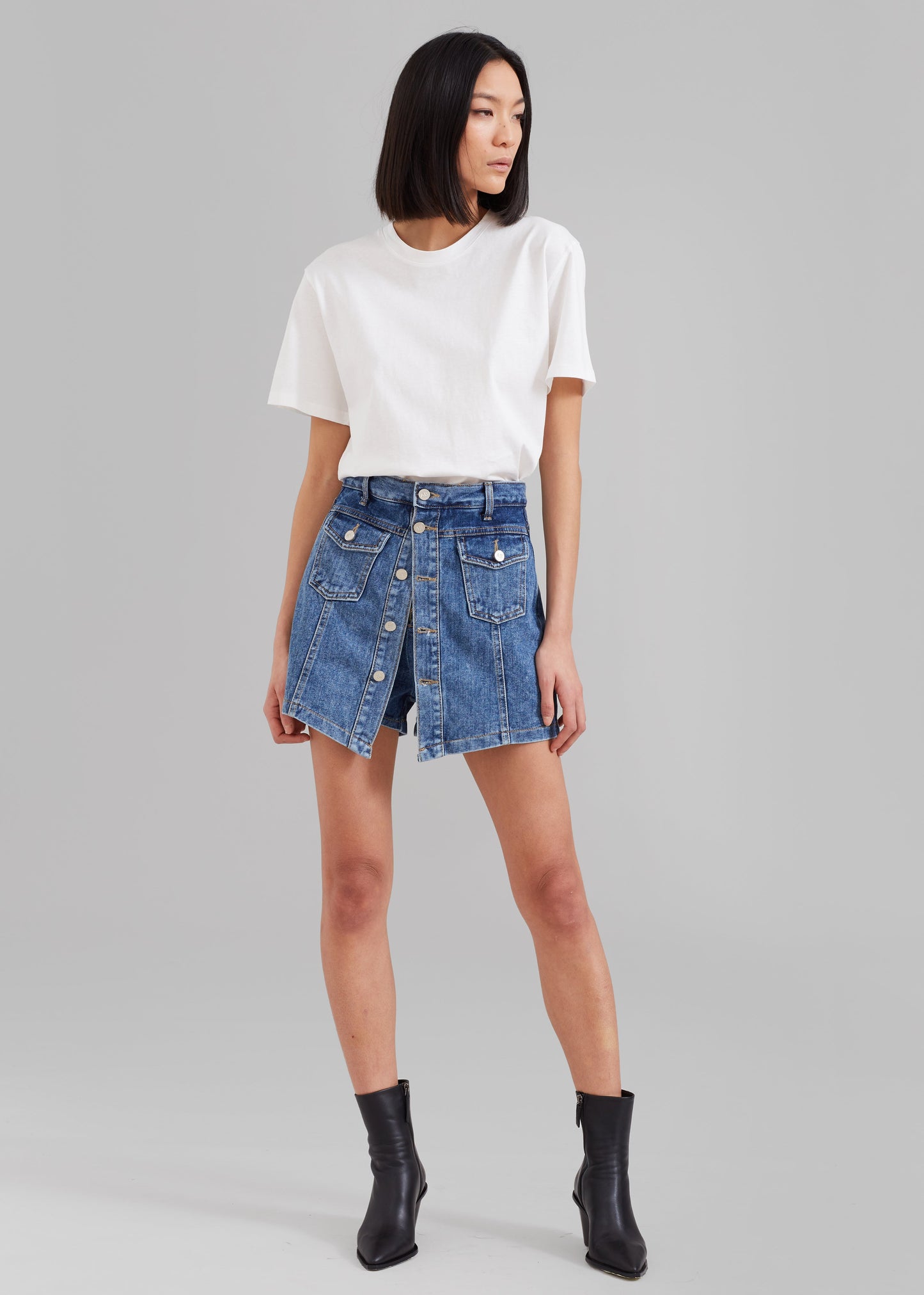 Blades Denim Skort - Medium Wash