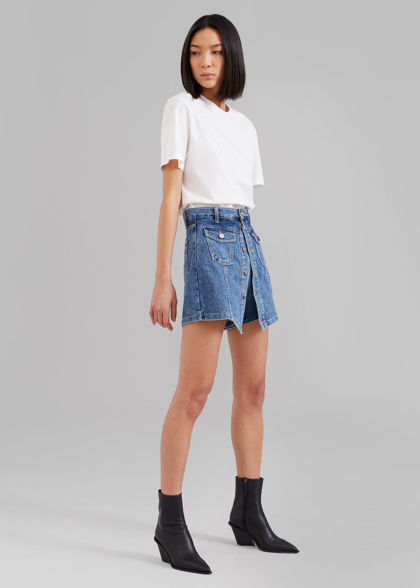 Blades Denim Skort - Medium Wash