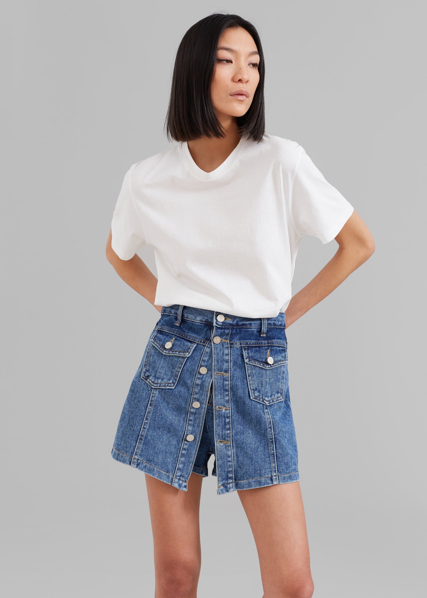 Blades Denim Skort - Medium Wash