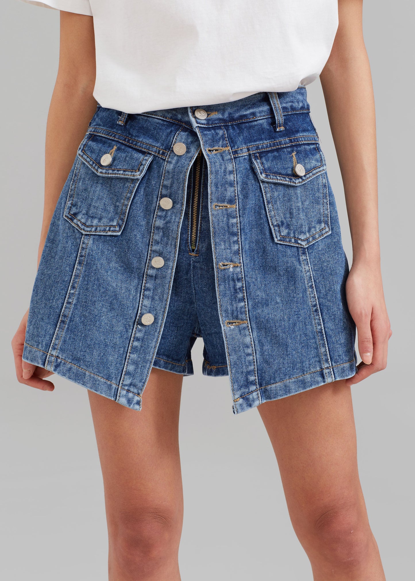 Blades Denim Skort - Medium Wash