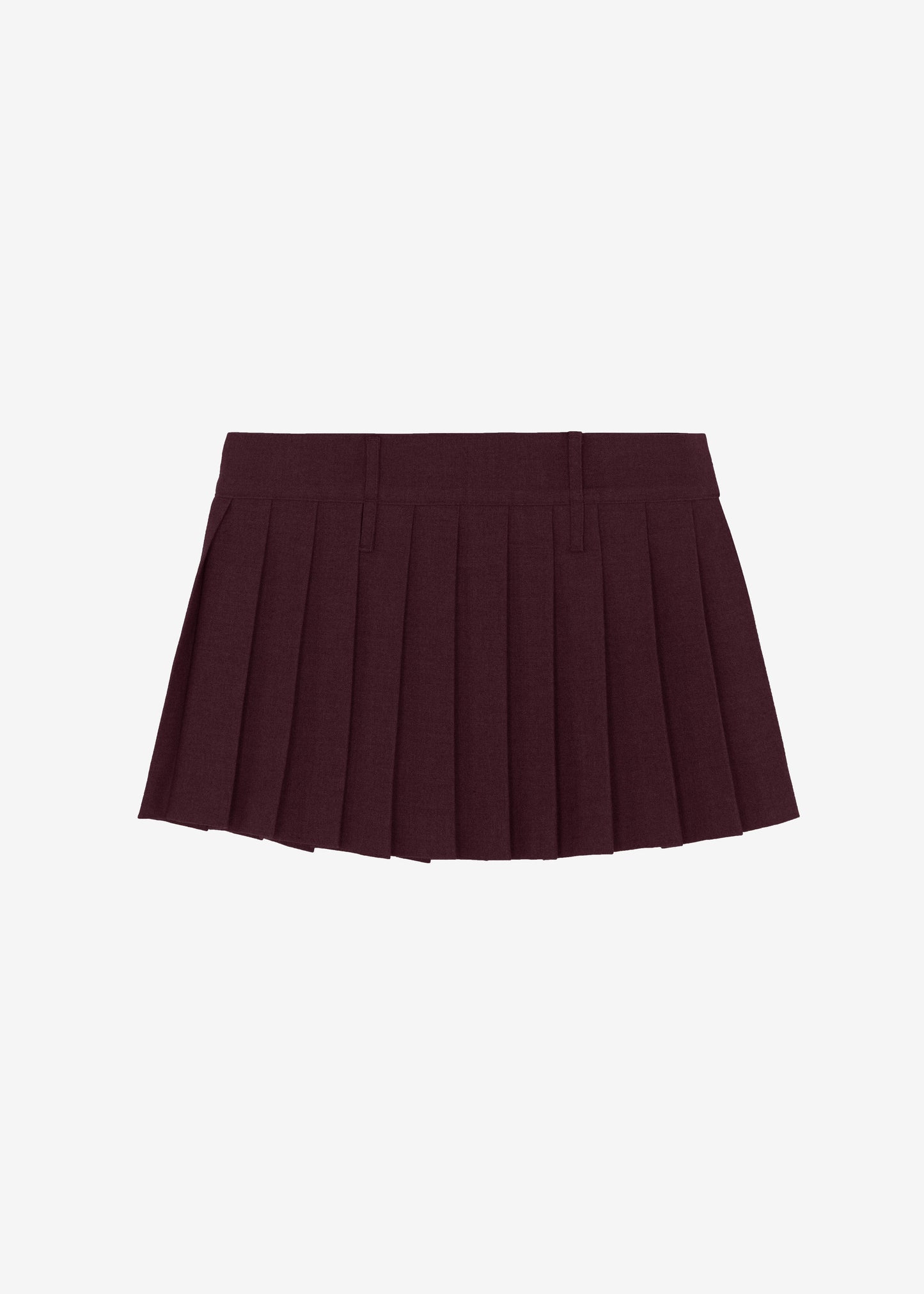 Blake Mini Pleated Skirt - Burgundy