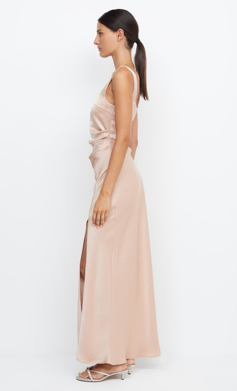 THE DREAMER SQUARE NECK DRESS - ROSE GOLD