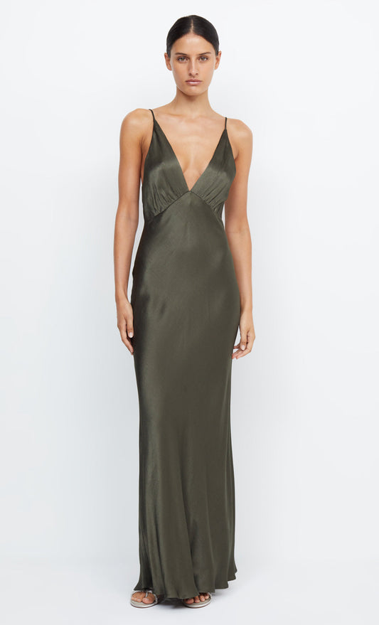 MOON DANCE V MAXI DRESS - DARK WILLOW