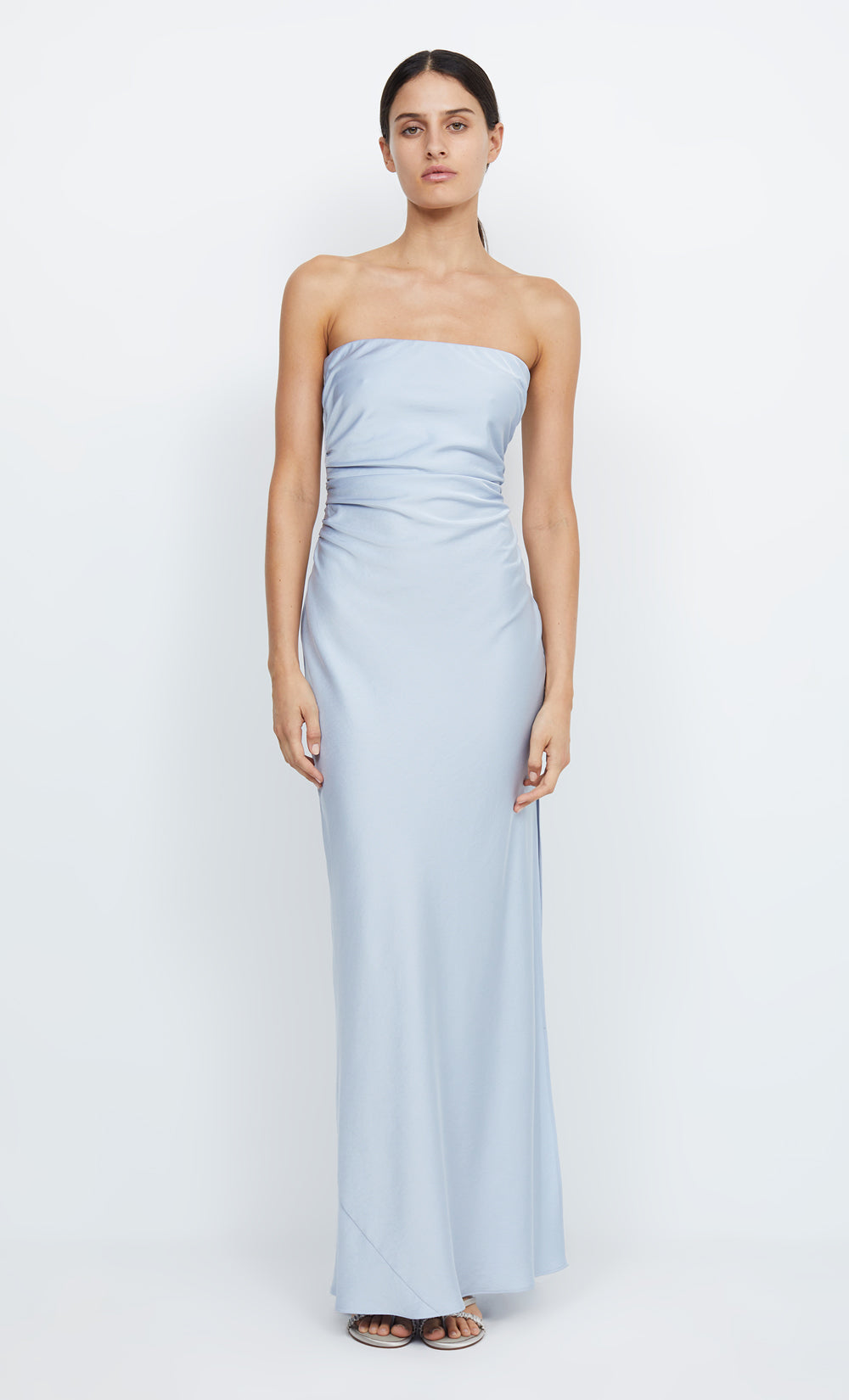 ETERNITY STRAPLESS MAXI - DUSTY BLUE