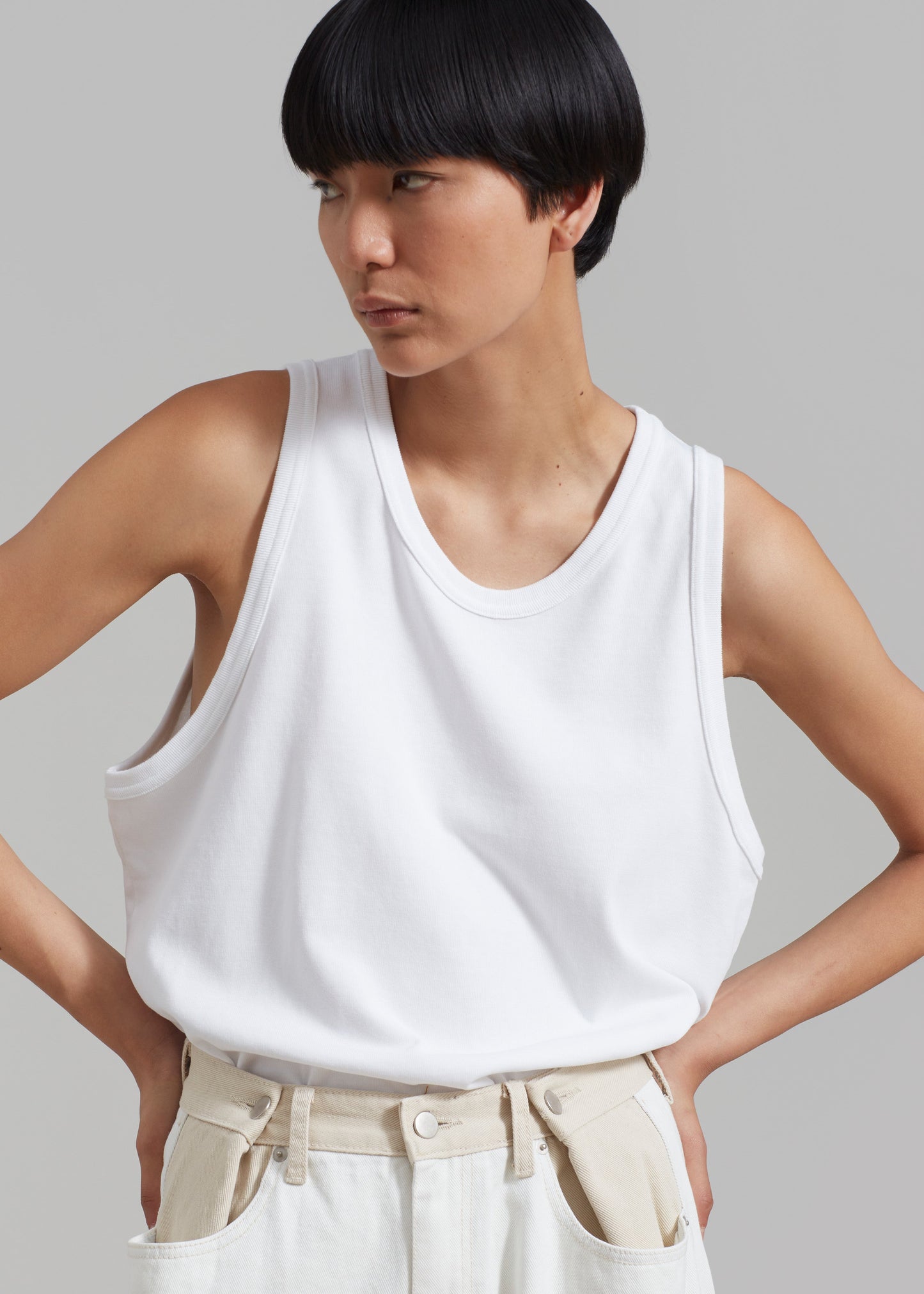 Briston Boxy Tank - White