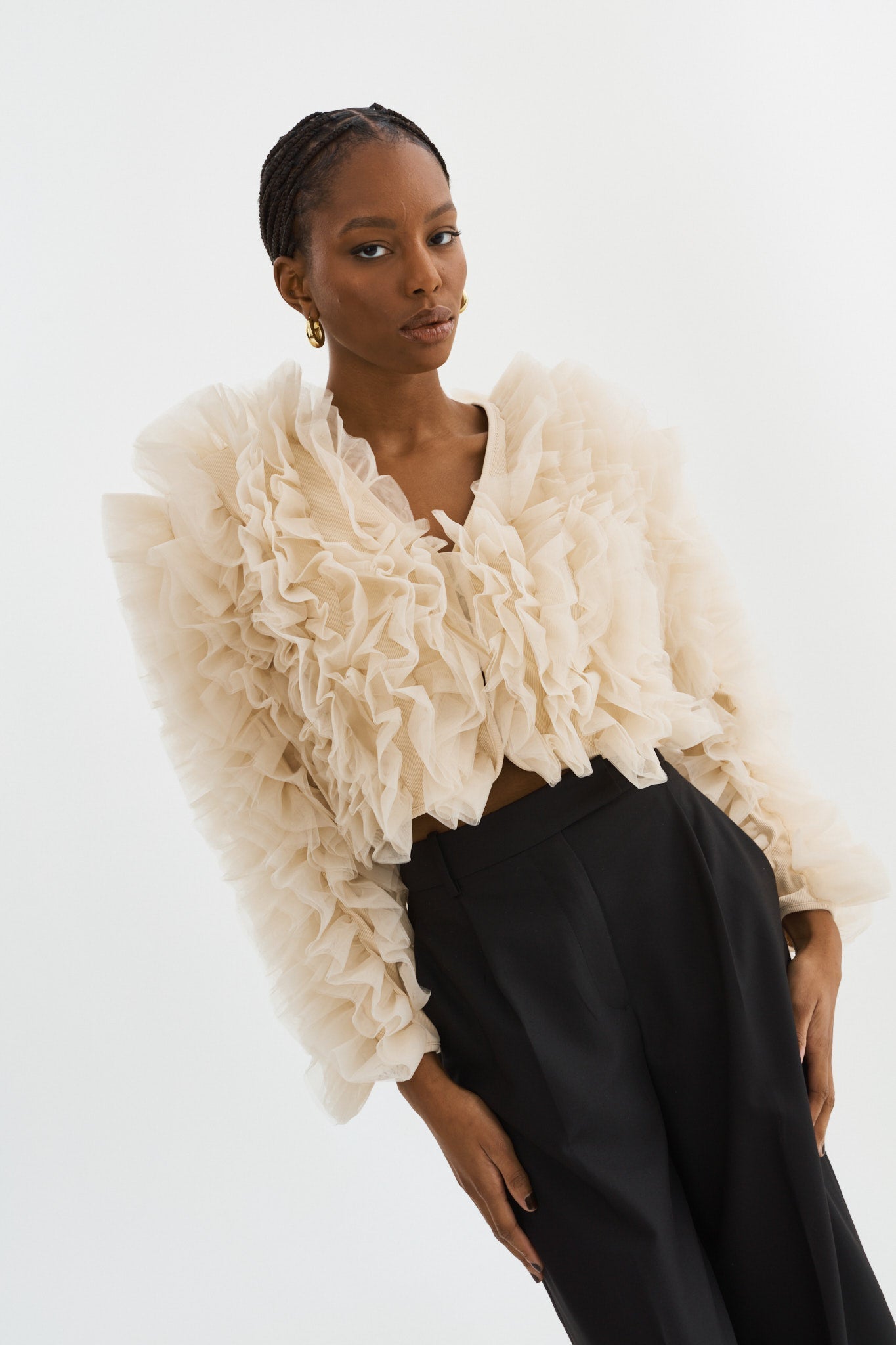 BRITNY | Ruffle Tulle Jacket