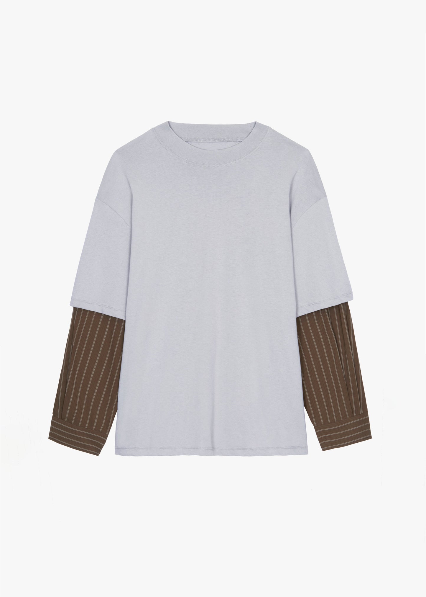 Bryton Layered Tee - Grey/Brown