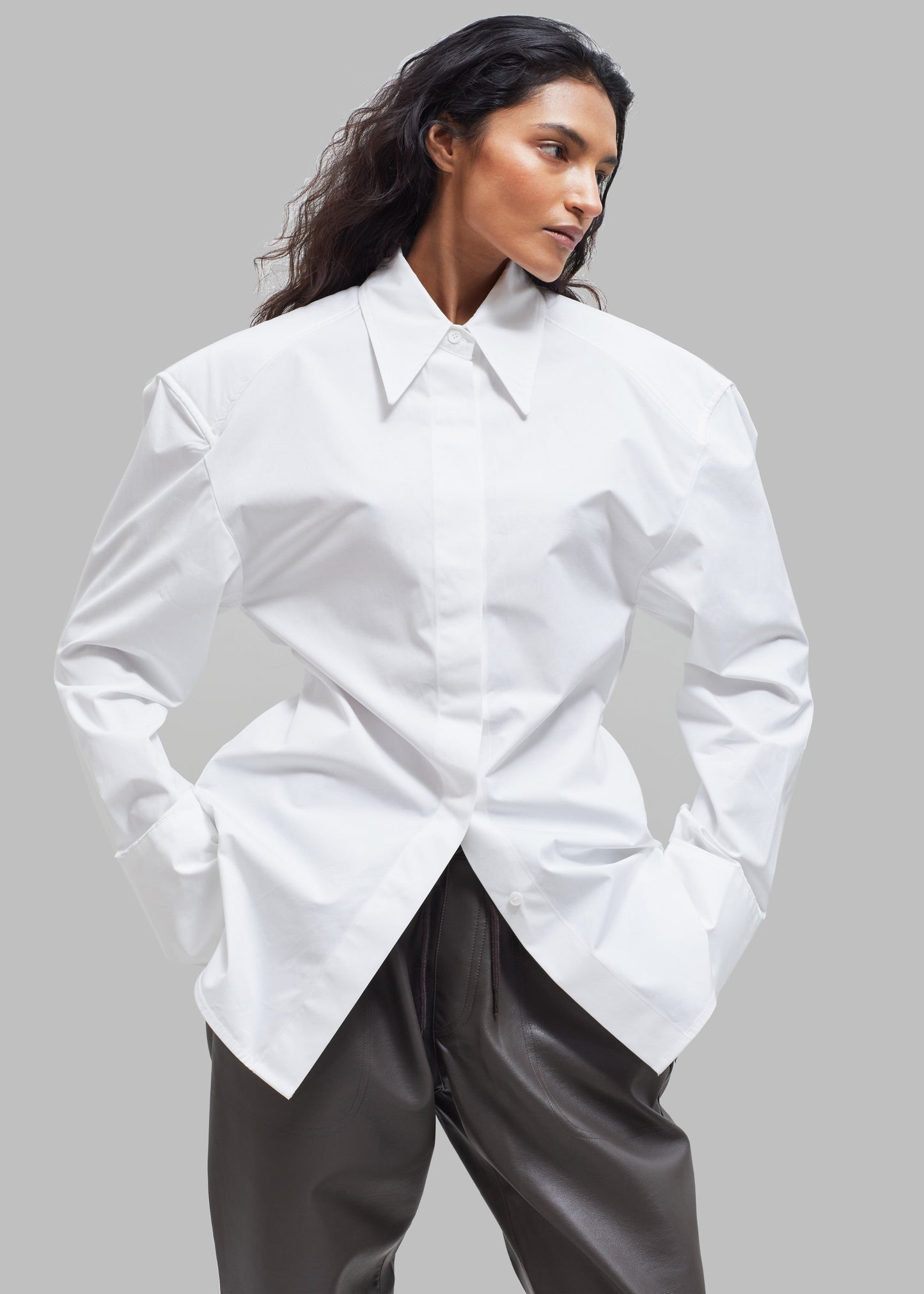 Bec Padded Shirt - White