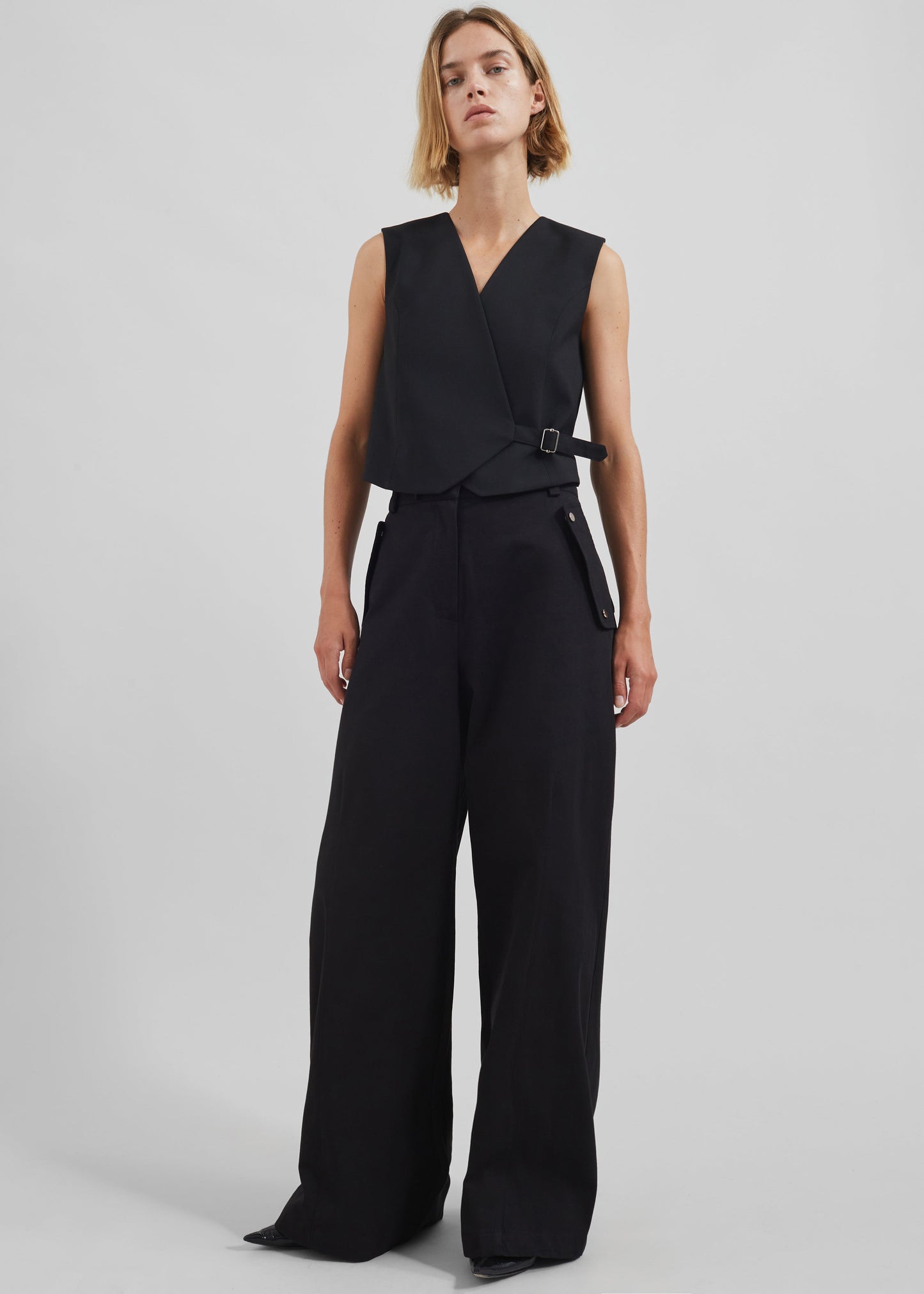 Calix Wide Leg Pants - Black