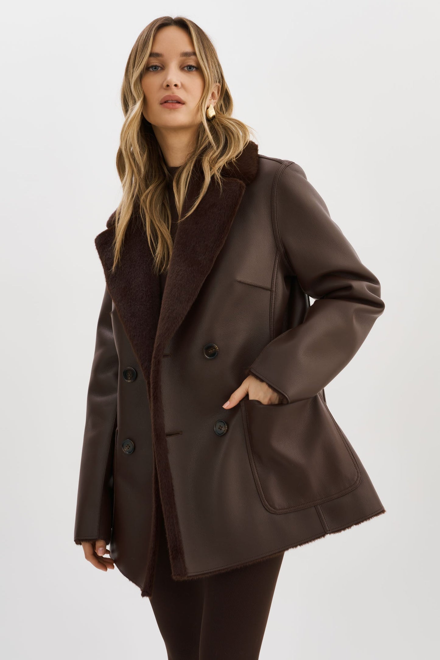 CAMILLE | Faux Shearling Reversible Coat