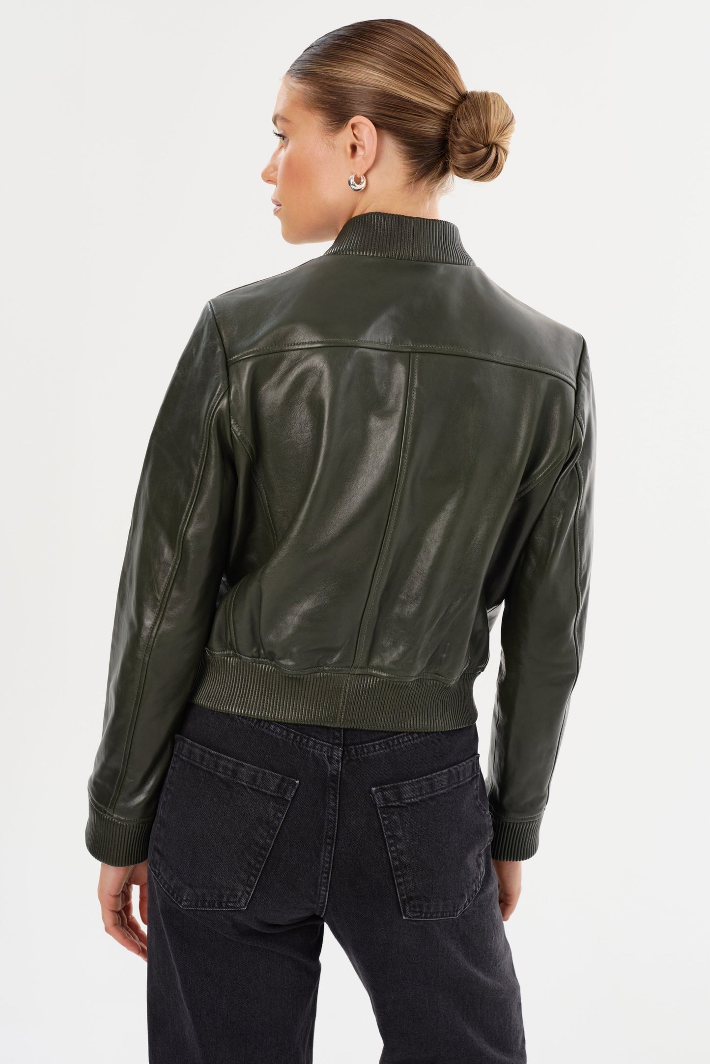 CANDACE | Leather Bomber Jacket