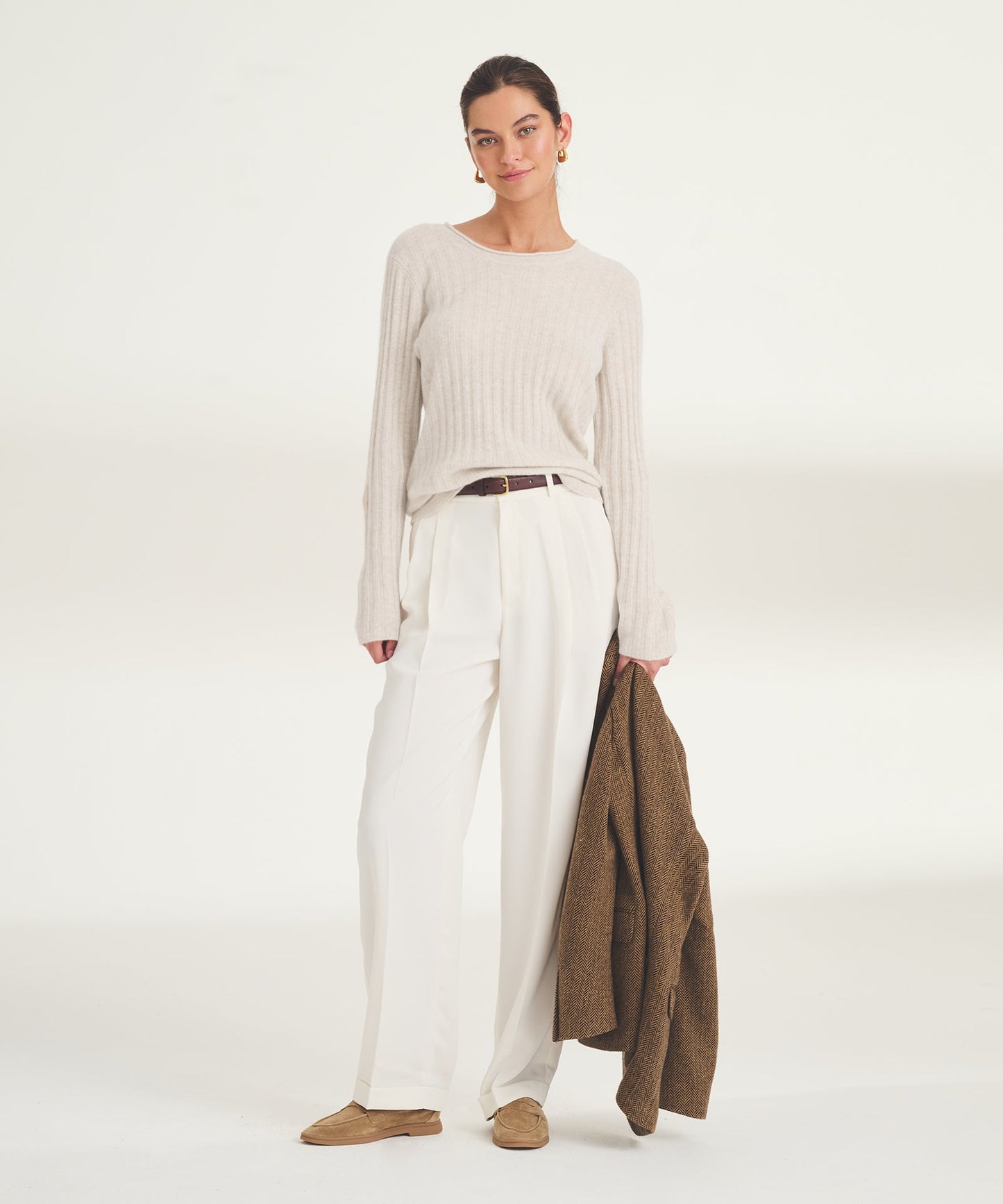 Lightweight Cashmere Ribbed Sweater