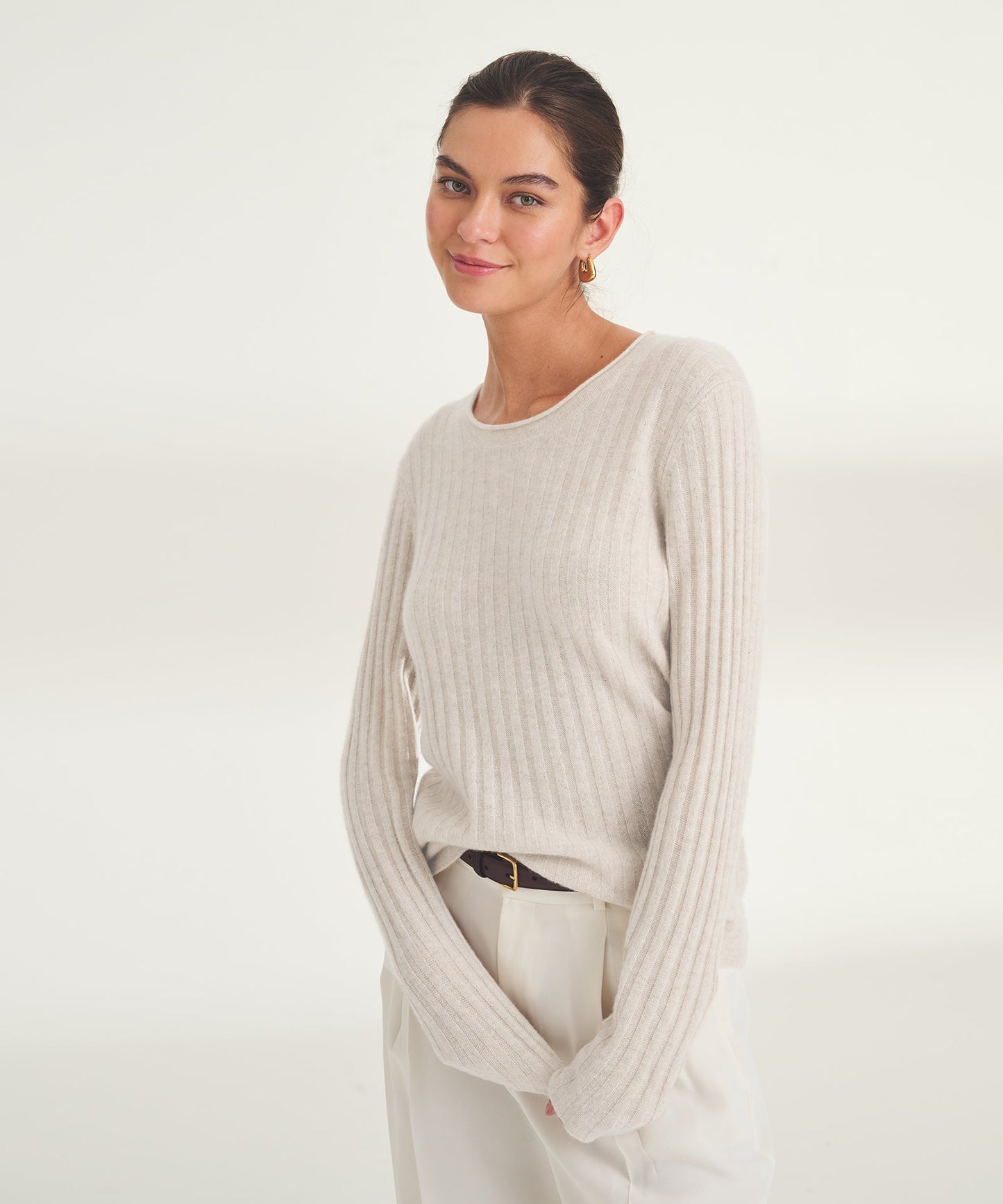 Lightweight Cashmere Ribbed Sweater