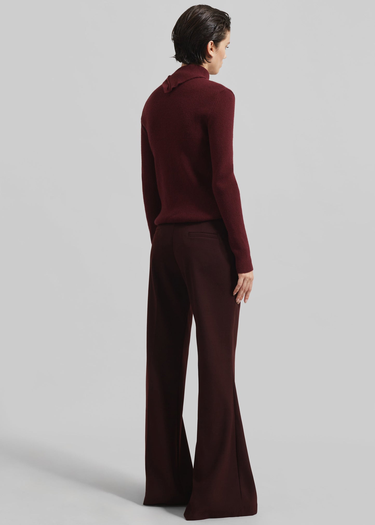 Castel Bootcut Pants - Burgundy