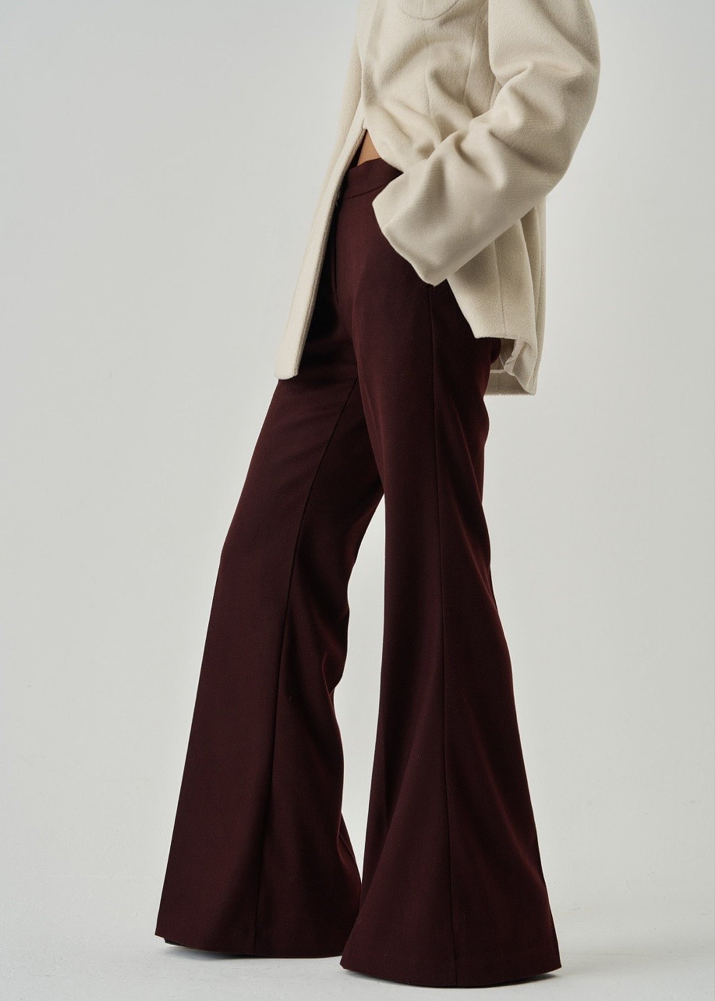 Castel Bootcut Pants - Burgundy