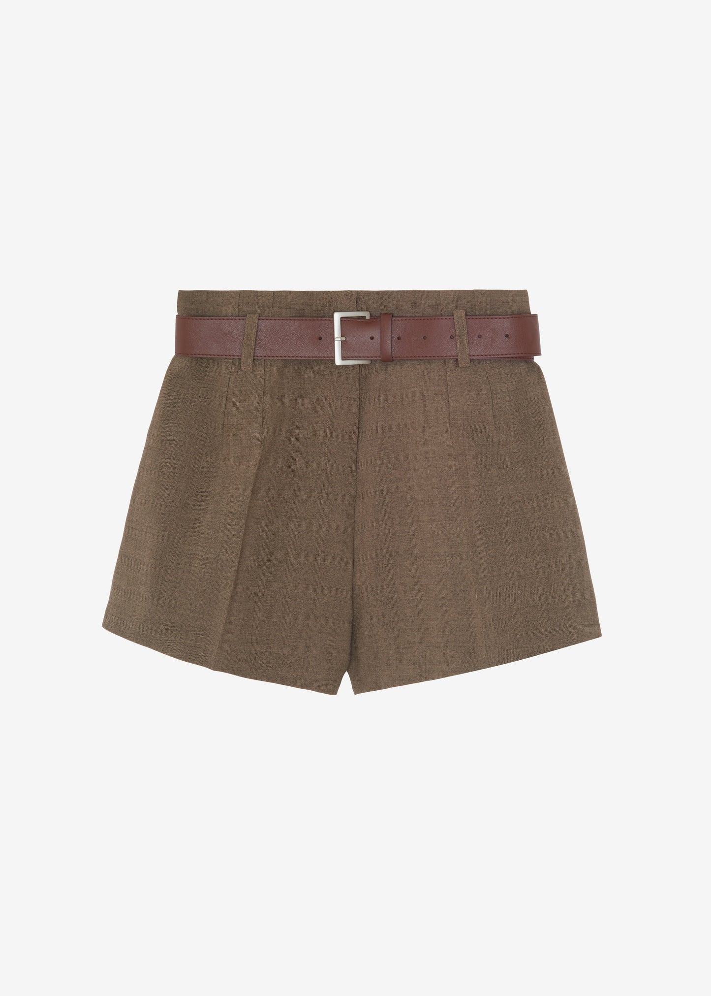 Chappell Belted Shorts - Brown