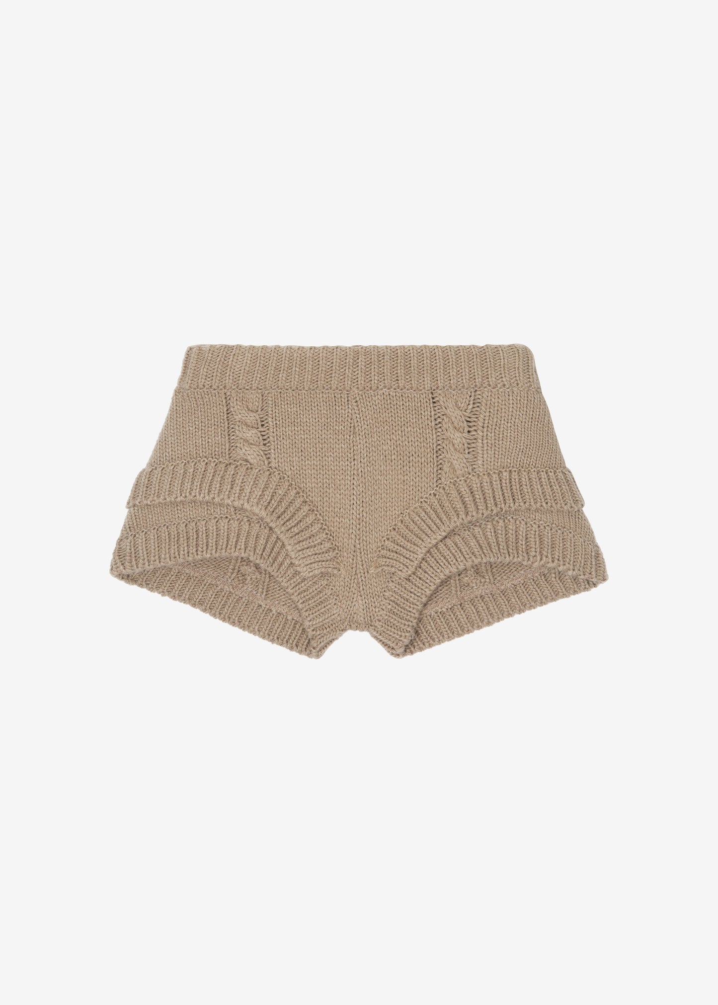 Clio Double Knit Shorts - Beige