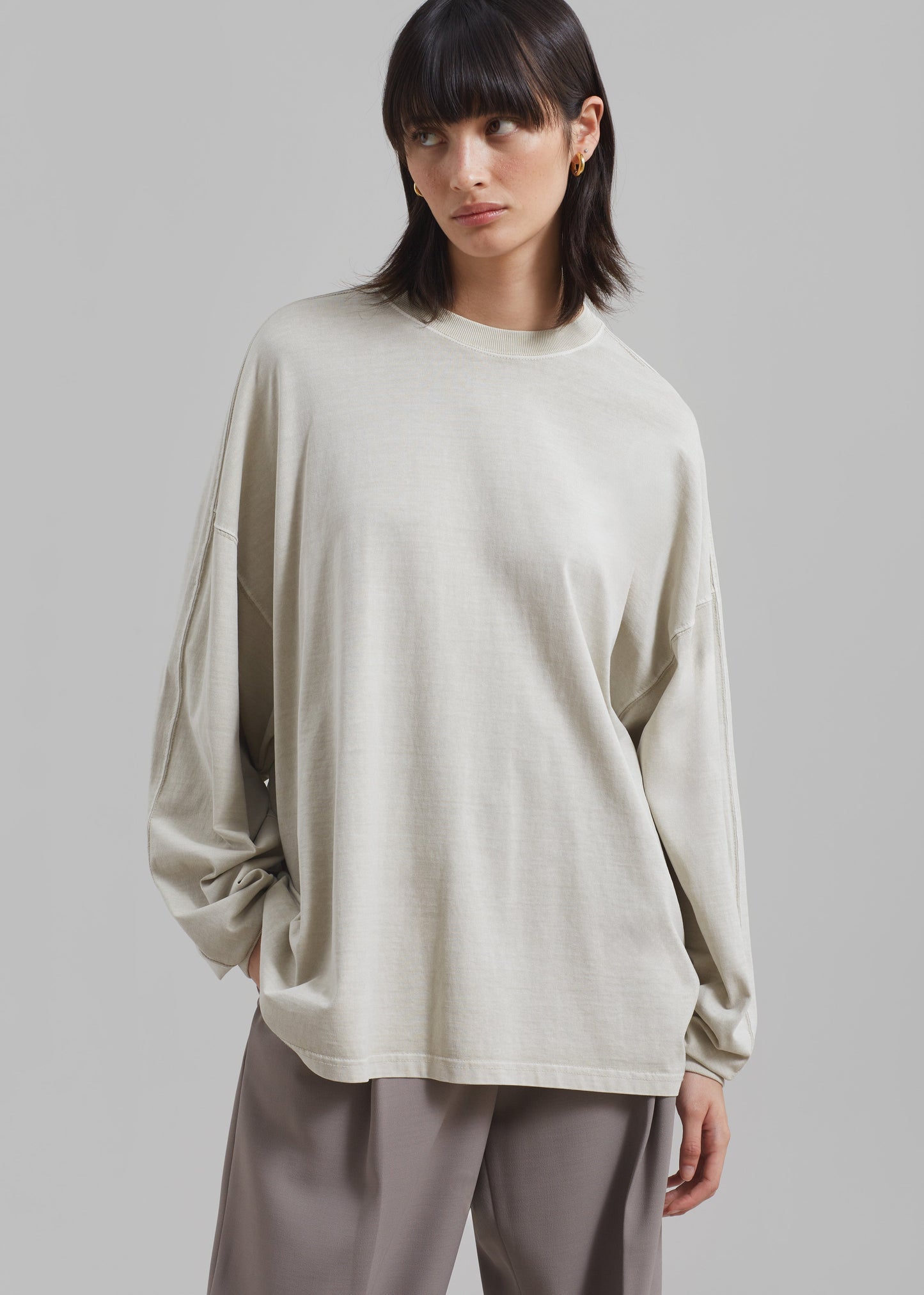 Collins Long Sleeve Tee - Beige