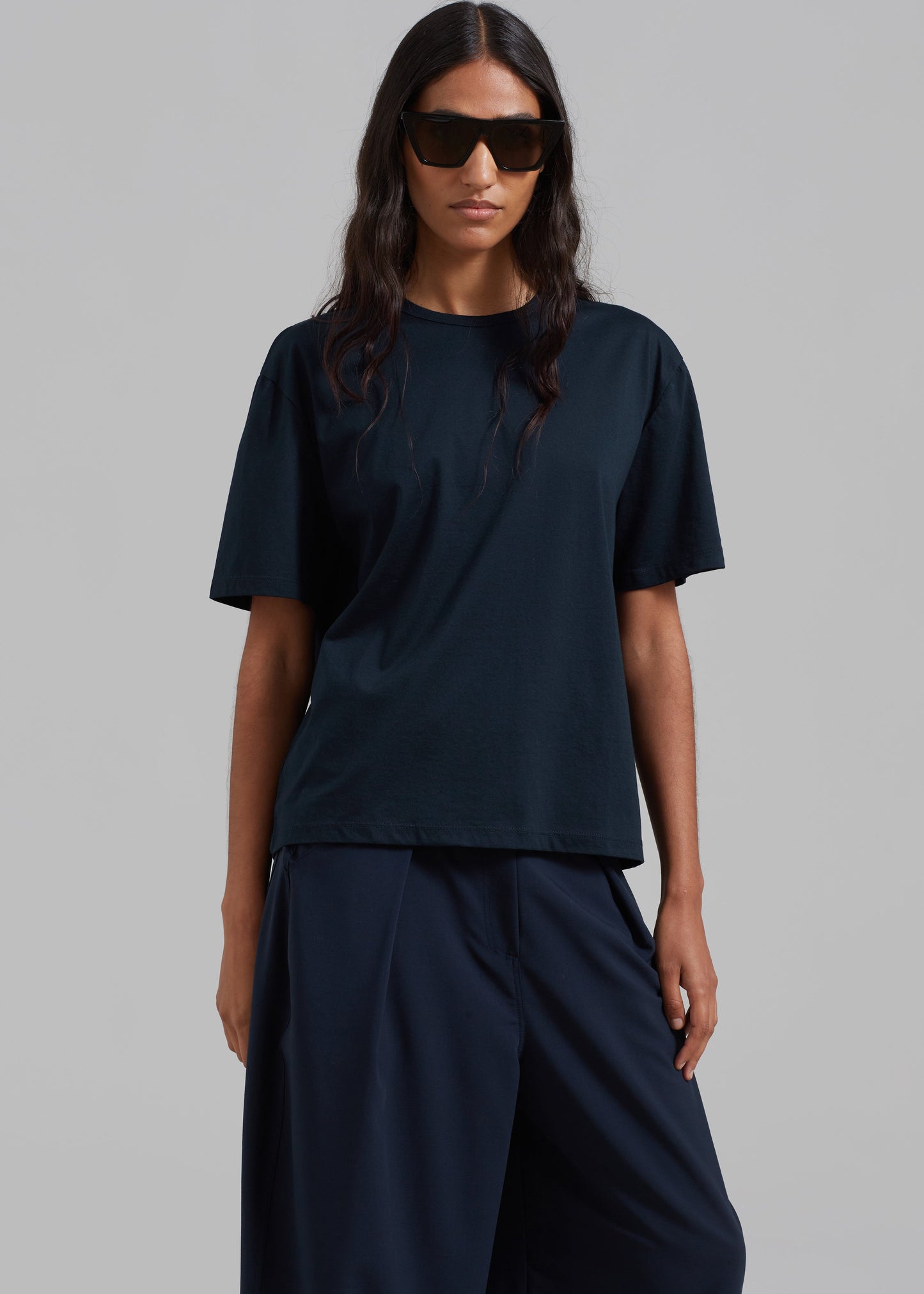 Connell Boxy Tee - Navy