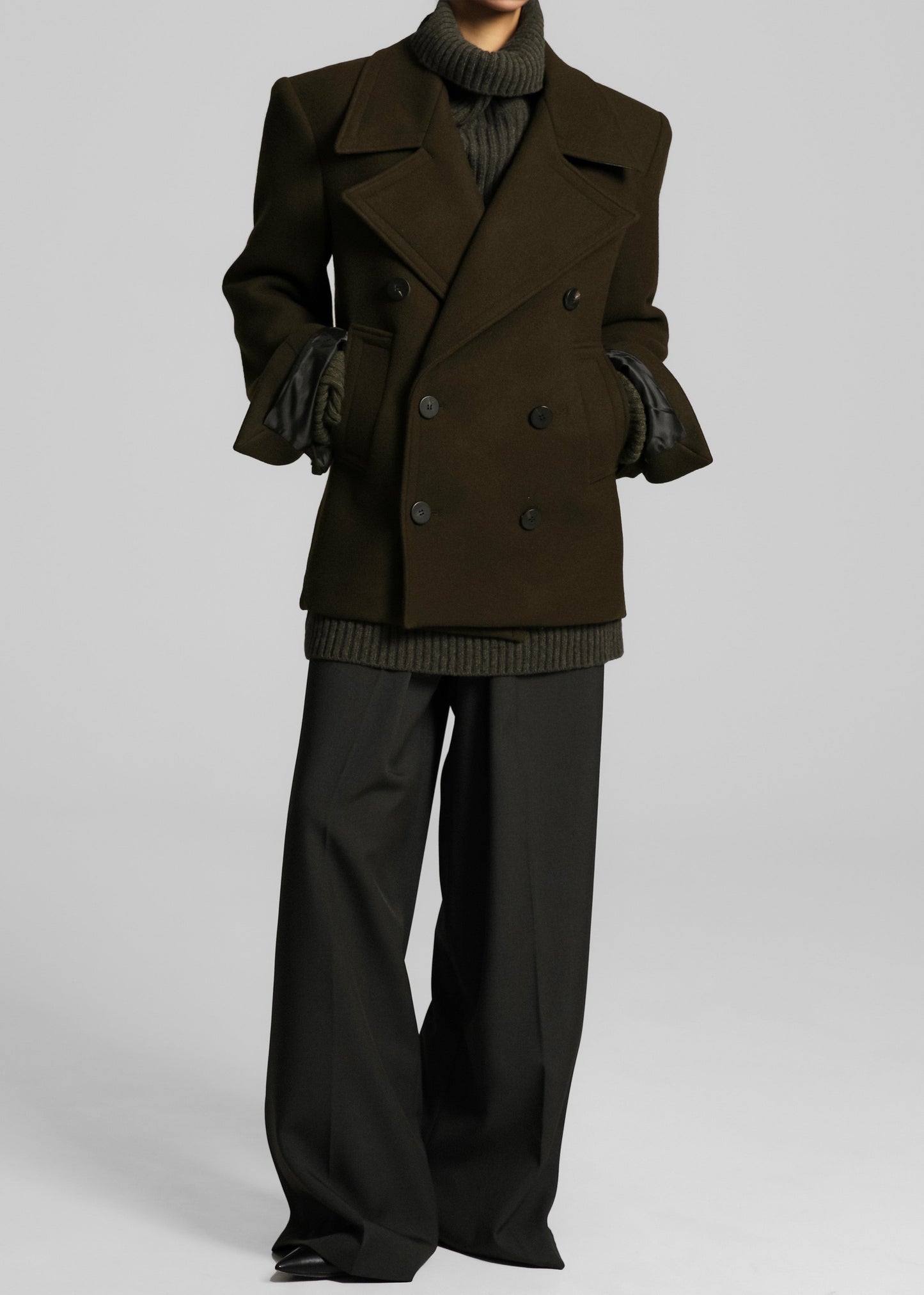 Creston Wool Peacoat - Khaki