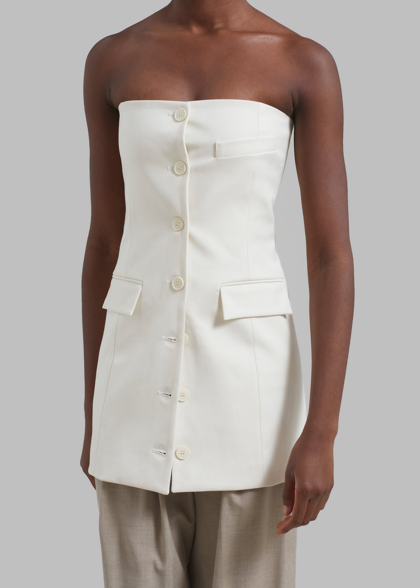 Cyniah Strapless Vest - Cream