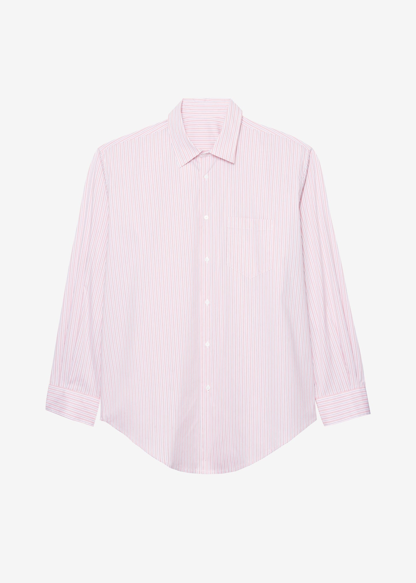 Cyrus Button Up Shirt - Pink/White Stripe