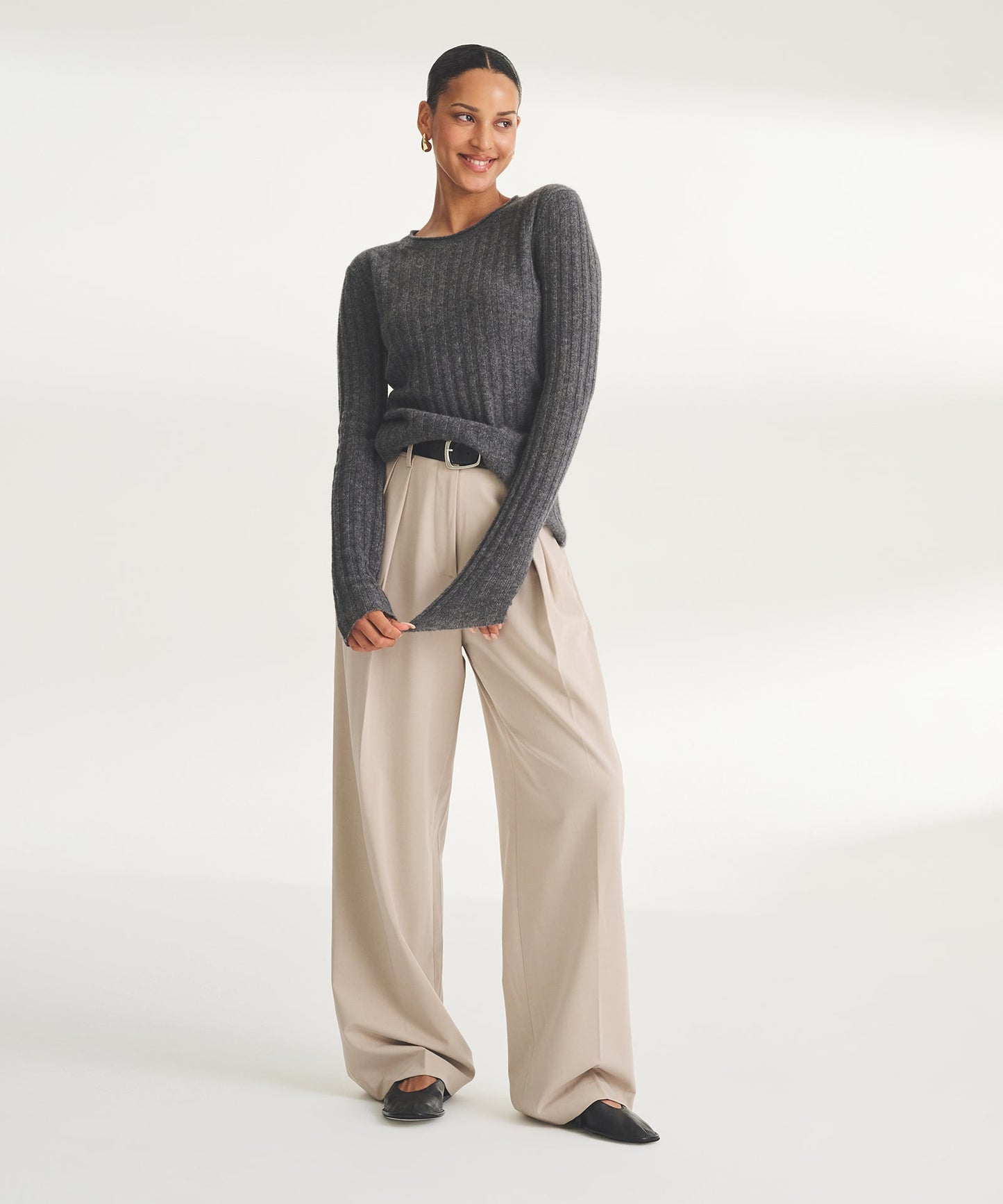 Lightweight Cashmere Ribbed Sweater