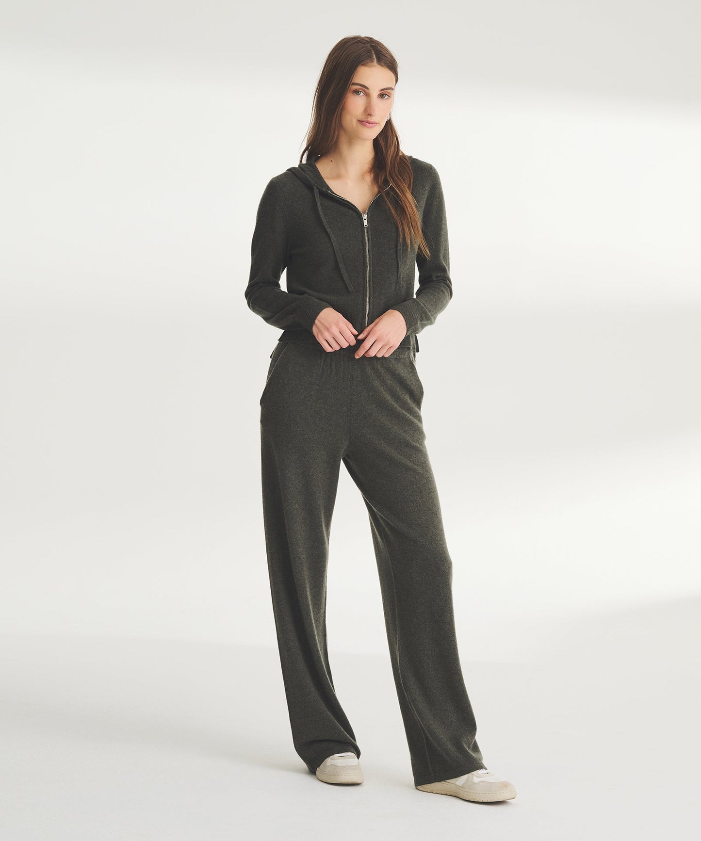 Signature Cashmere Paperbag Wide Leg Pants