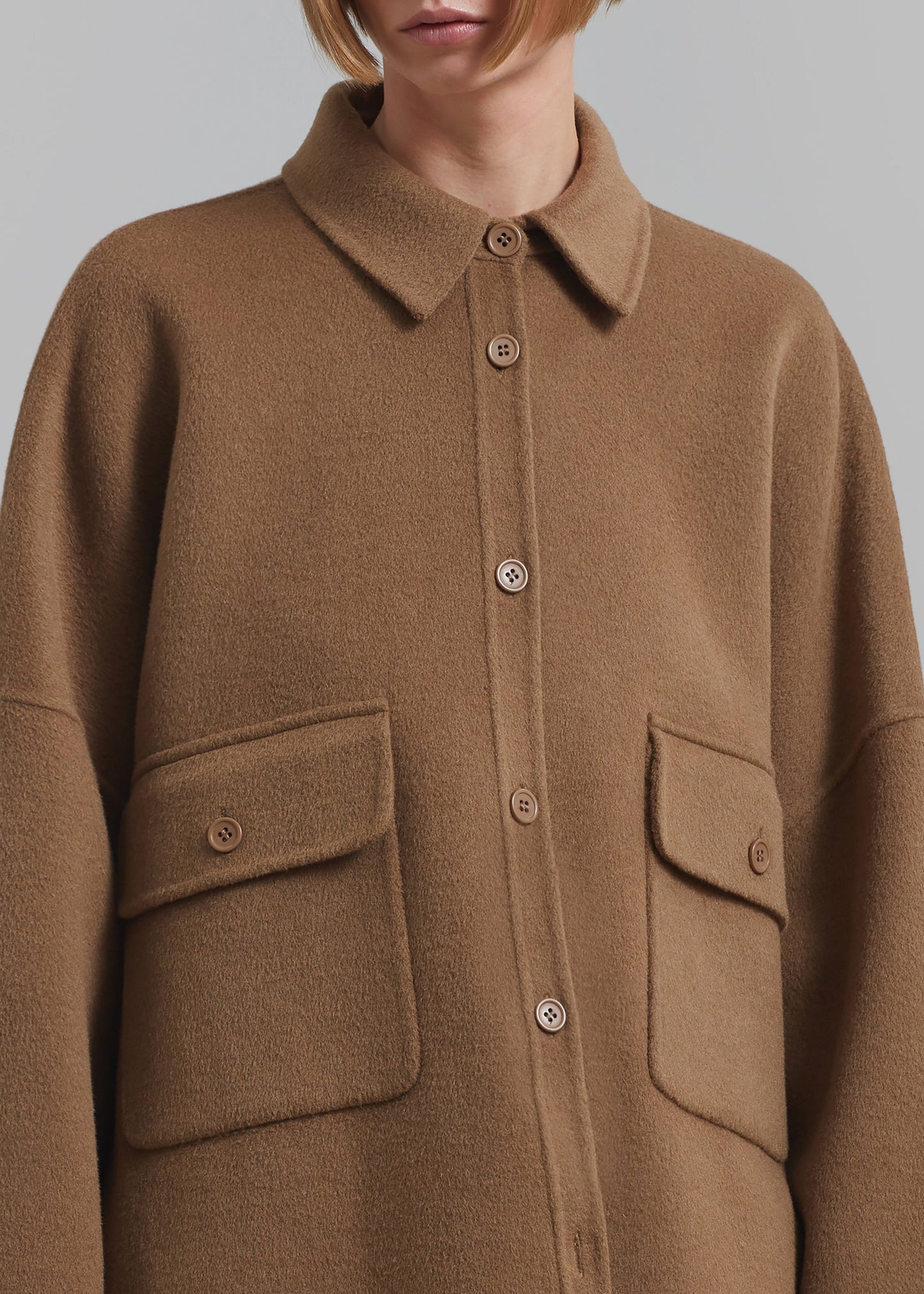 Dallas Wool Overshirt - Camel