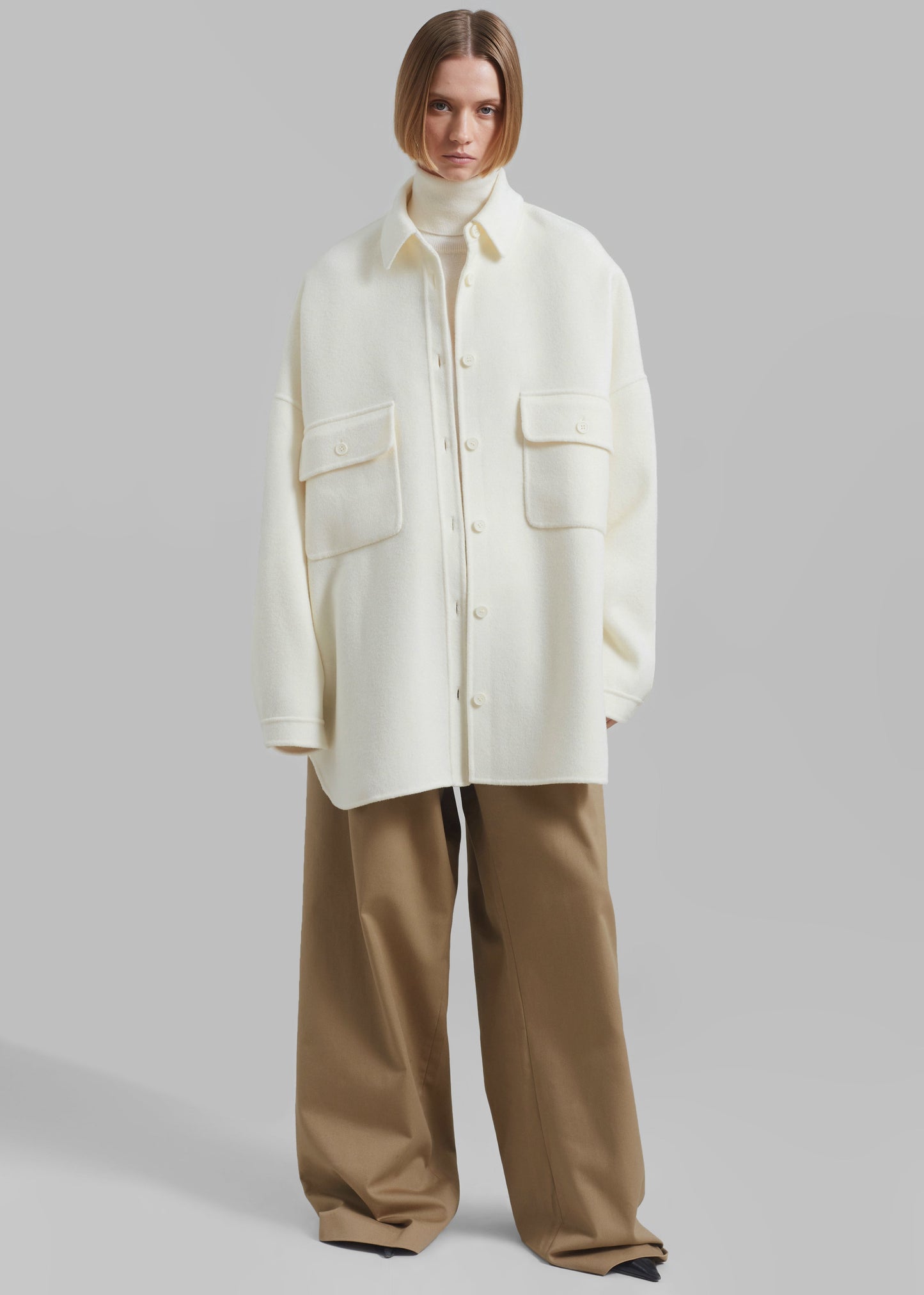 Dallas Wool Overshirt - Ivory