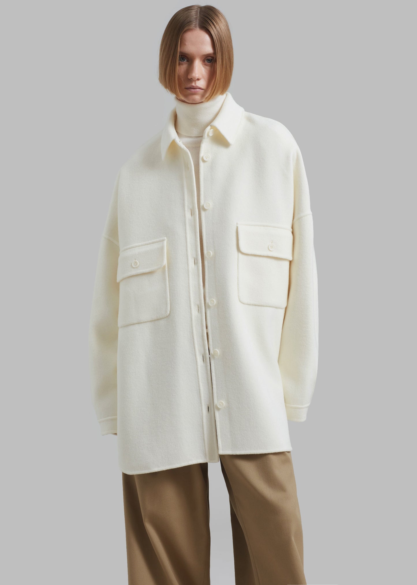 Dallas Wool Overshirt - Ivory