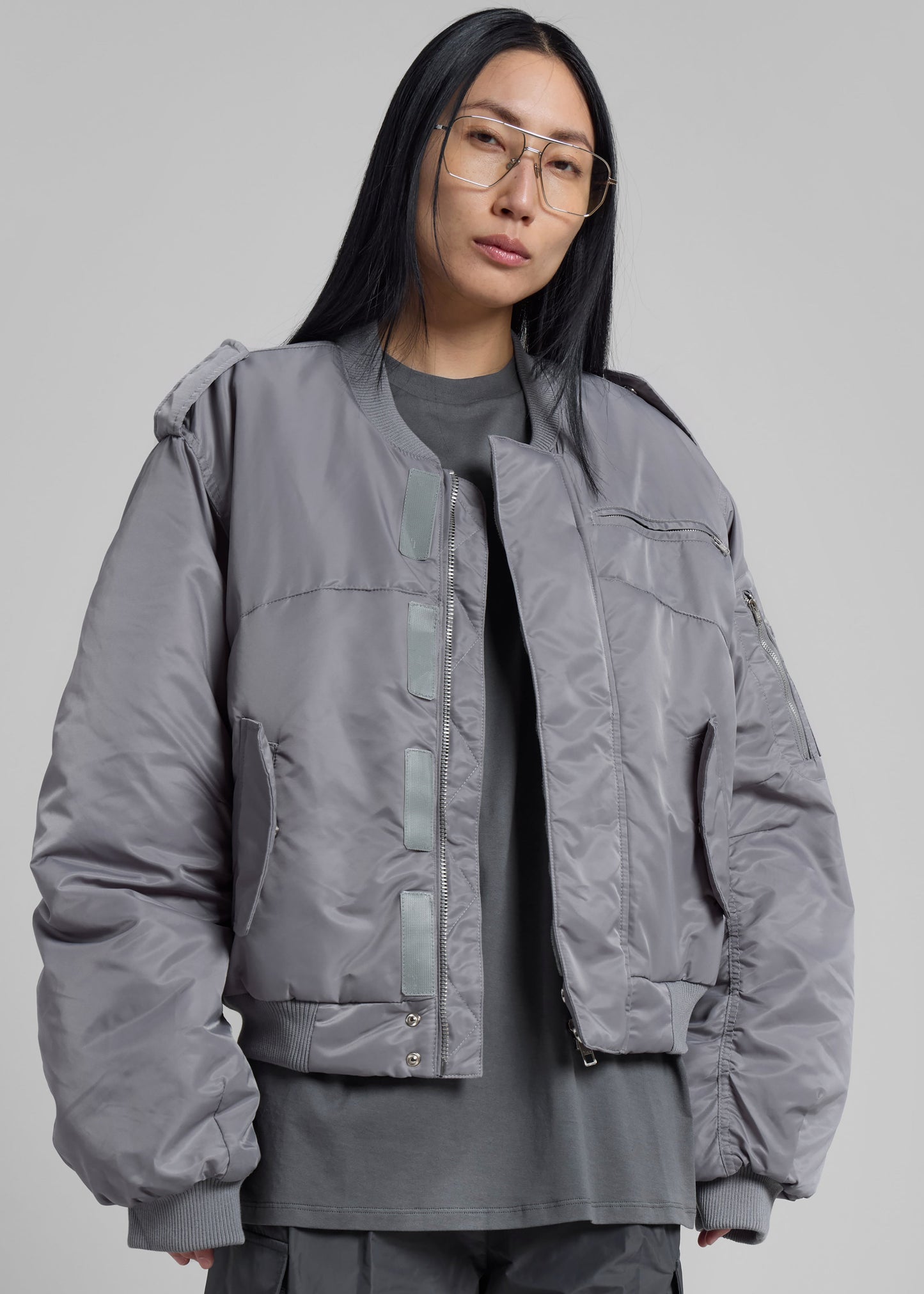 Dalva Bomber Jacket - Light Grey