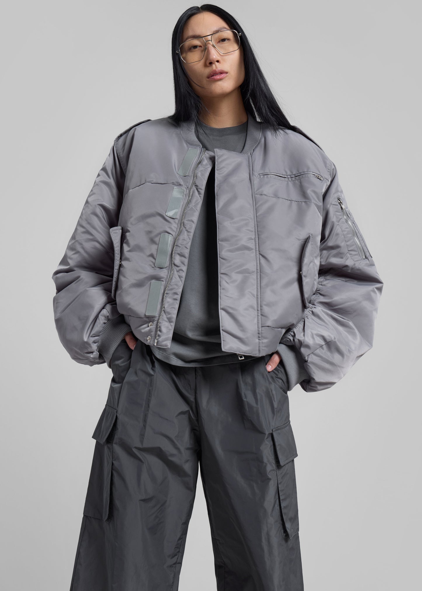 Dalva Bomber Jacket - Light Grey