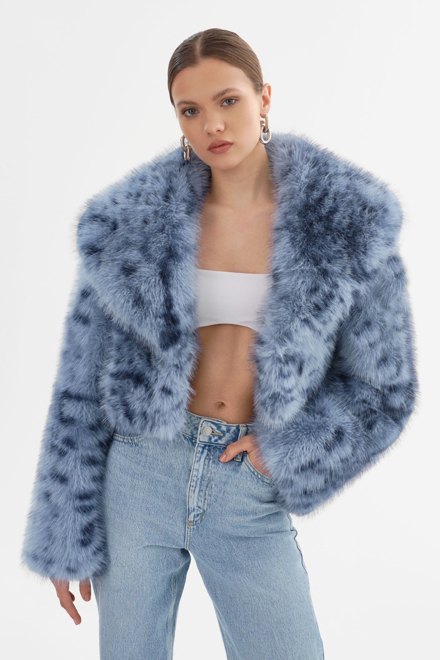 DANIKA LEO | Faux Fur Crop Jacket