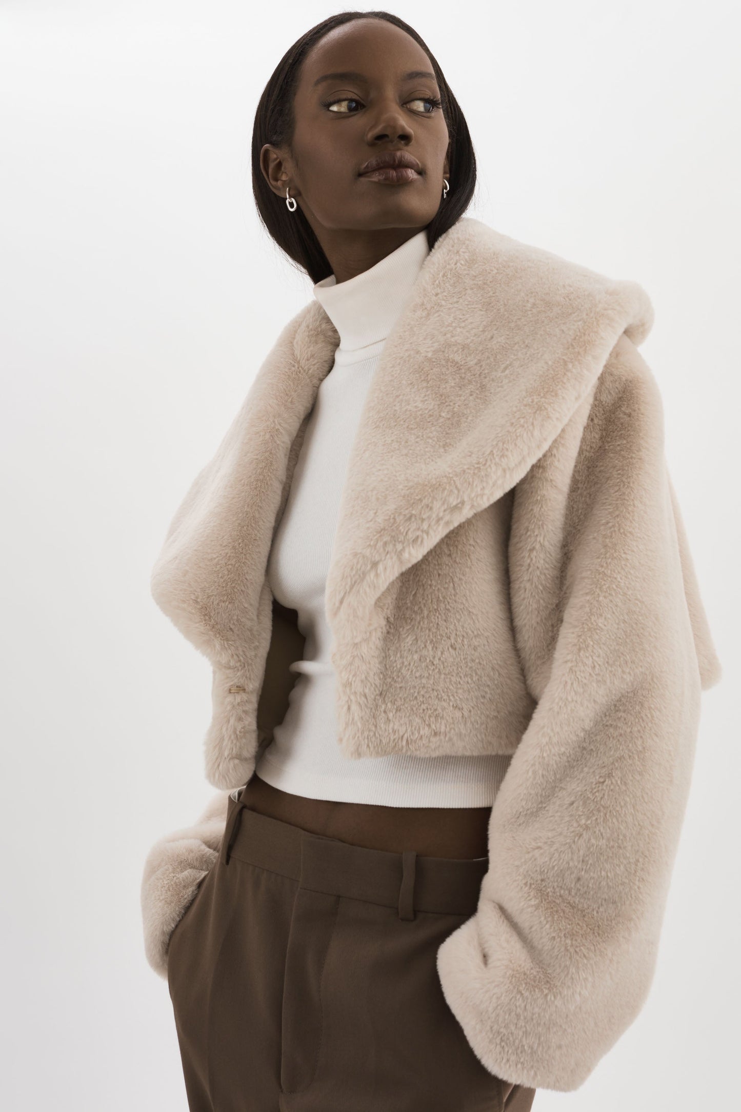 DANIKA | Faux Fur Crop Jacket