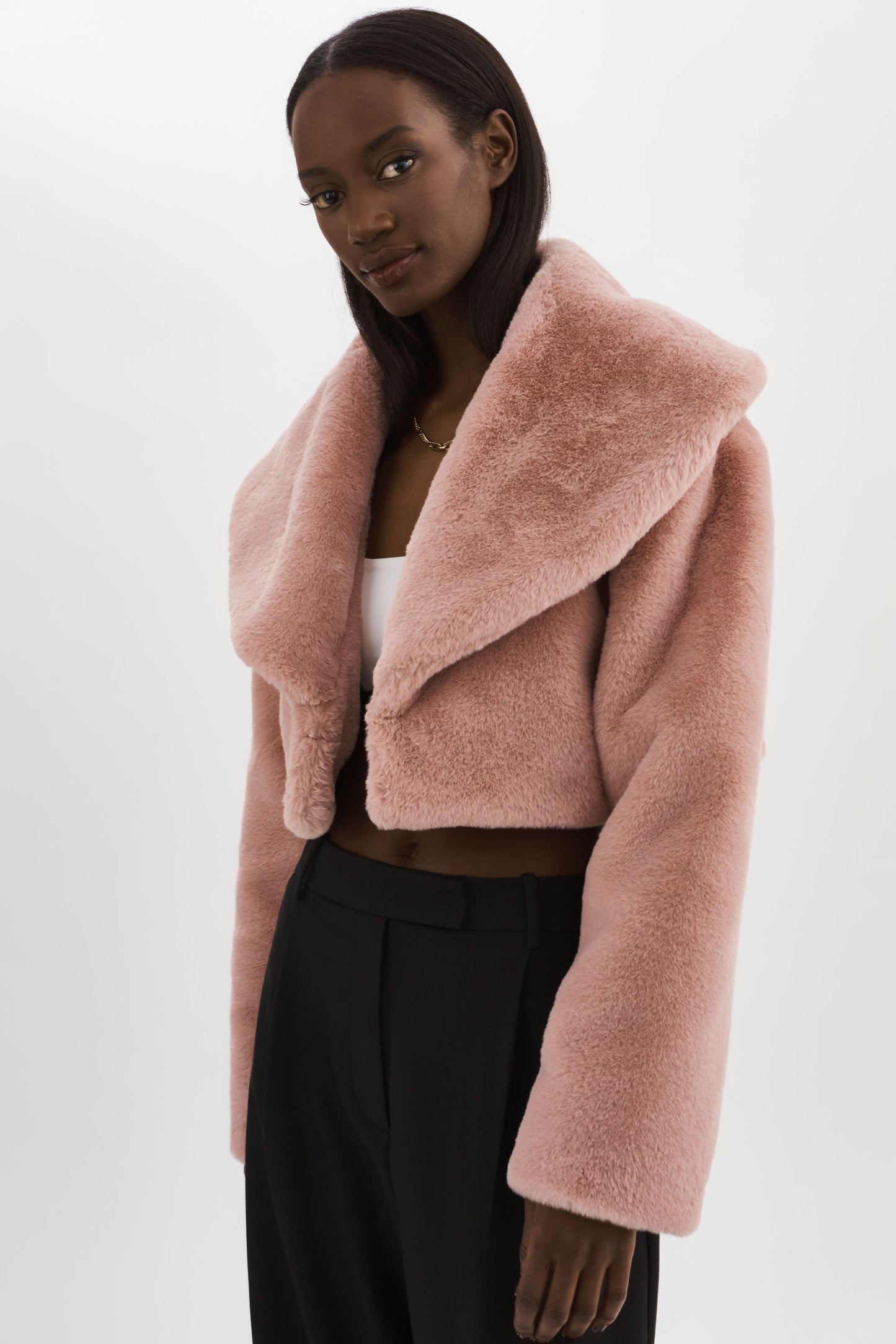 DANIKA | Faux Fur Crop Jacket