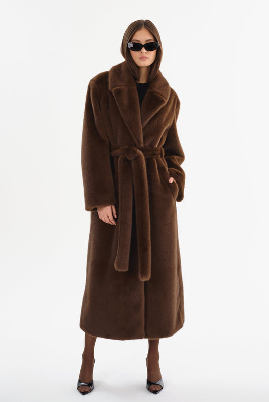 DARELLE | Faux Fur Maxi Coat