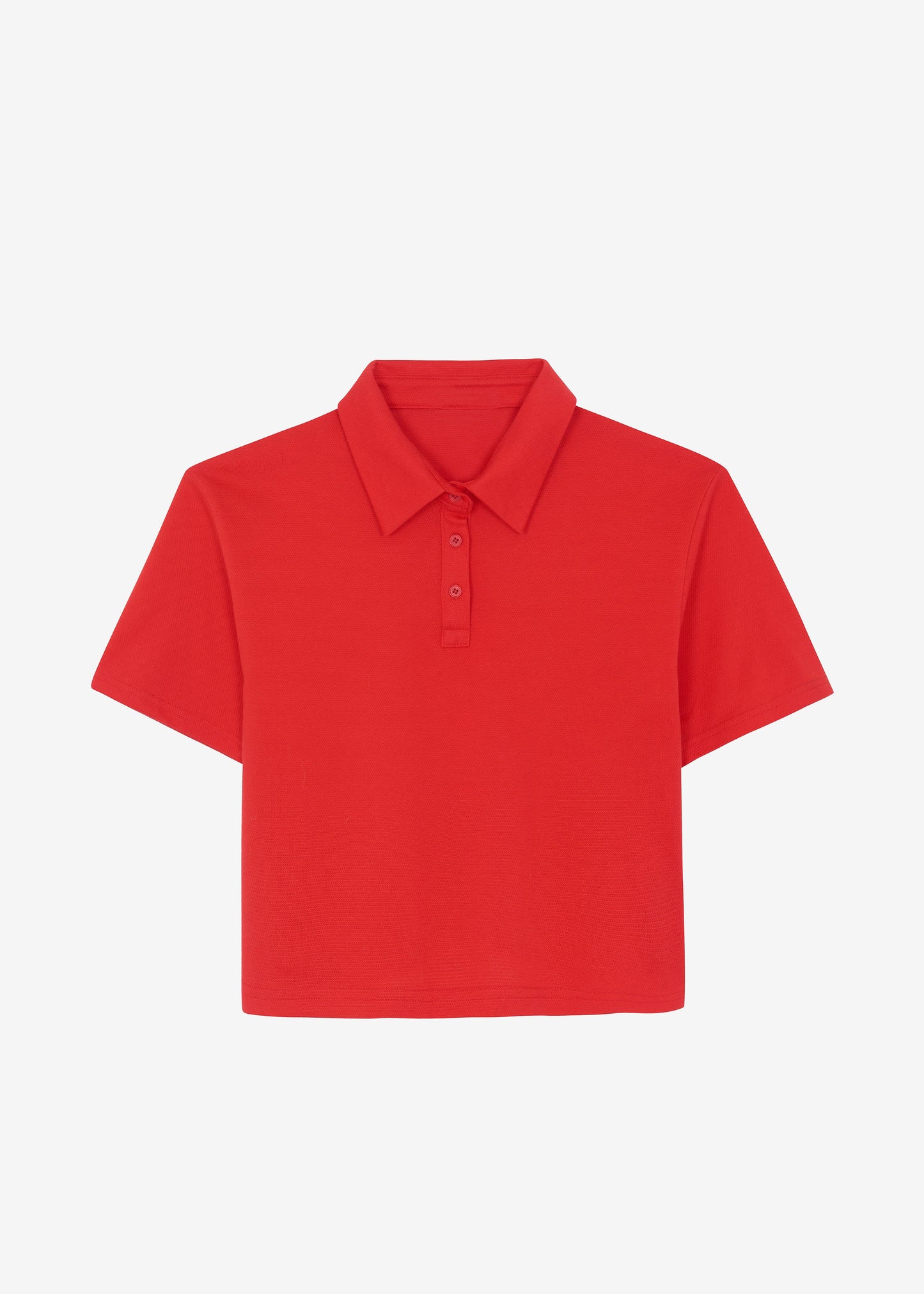 Dawson Cropped Polo - Red