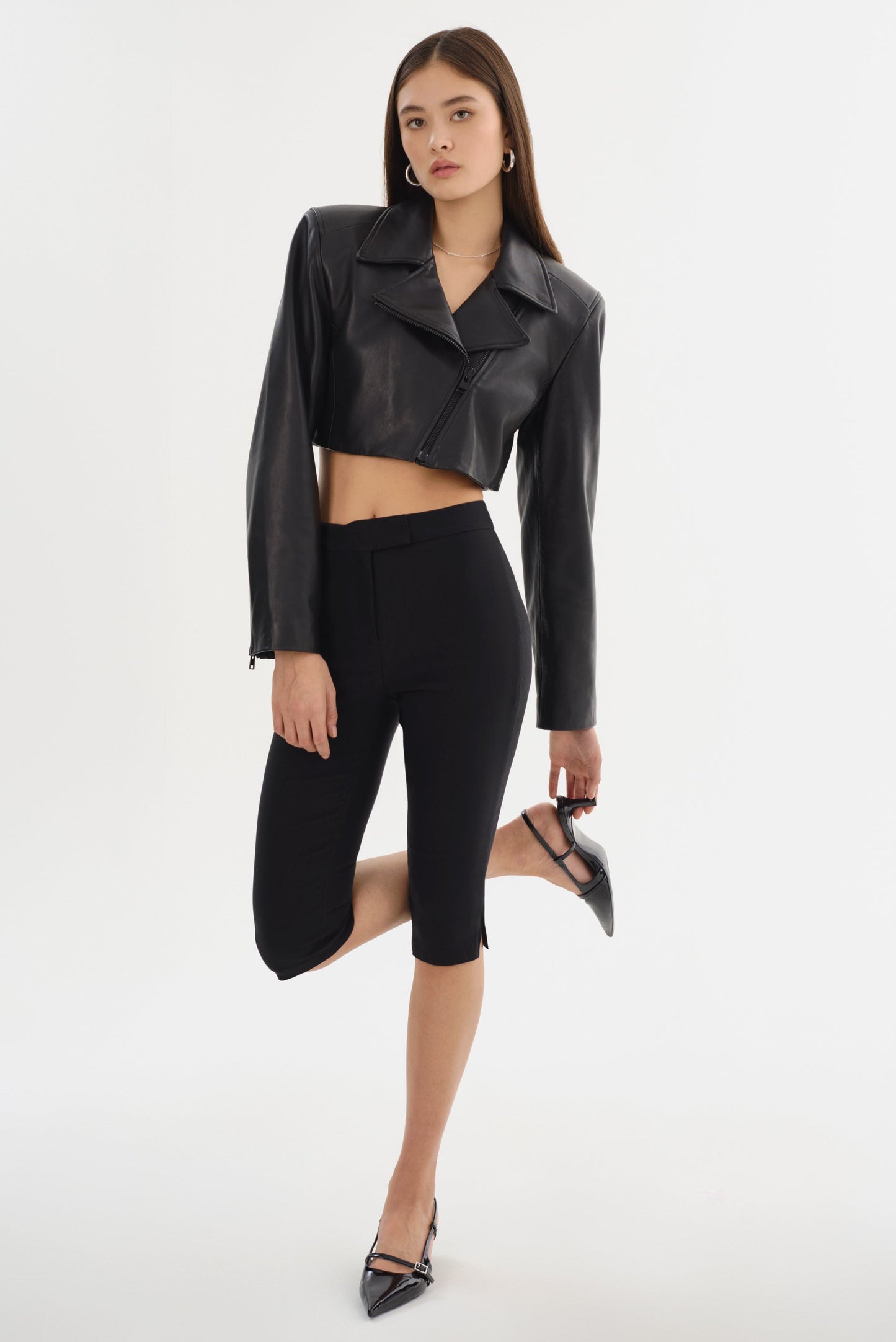 DAYLIN | Cropped Leather Jacket