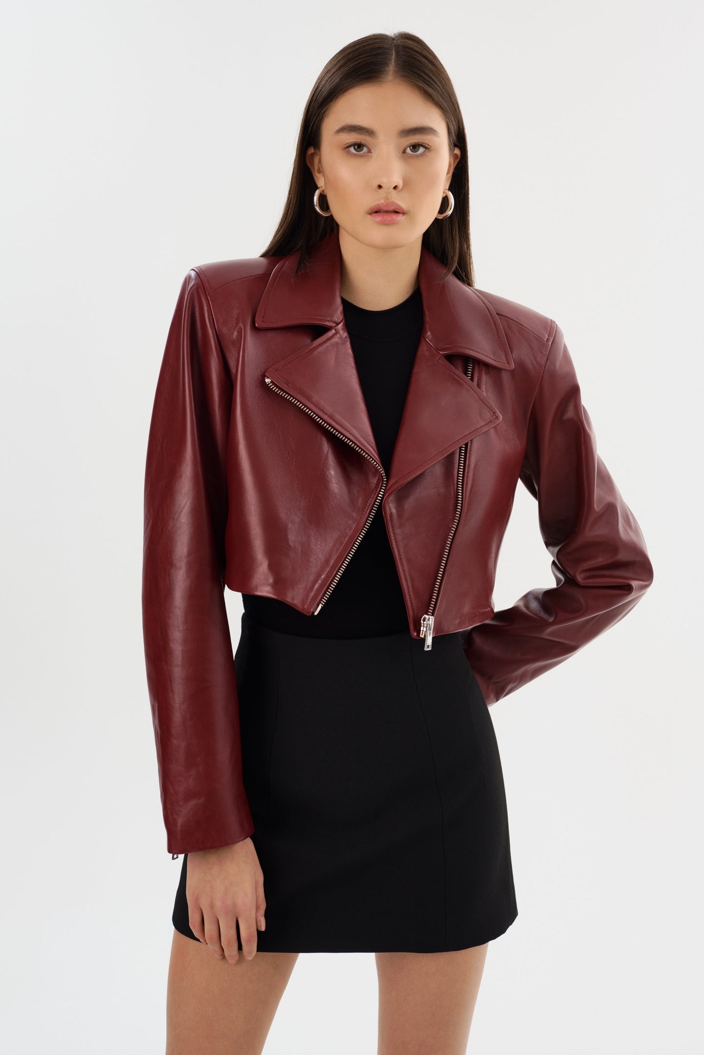 DAYLIN | Cropped Leather Jacket